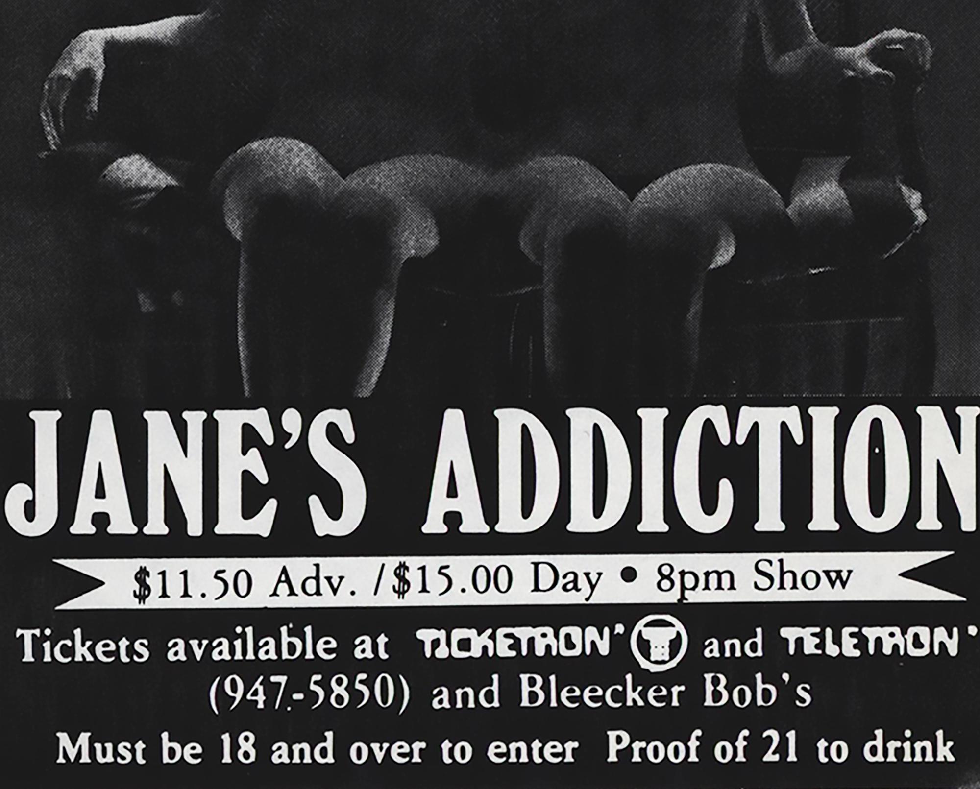 Late 20th Century Jane's Addiction at The World Halloween 1988 For Sale