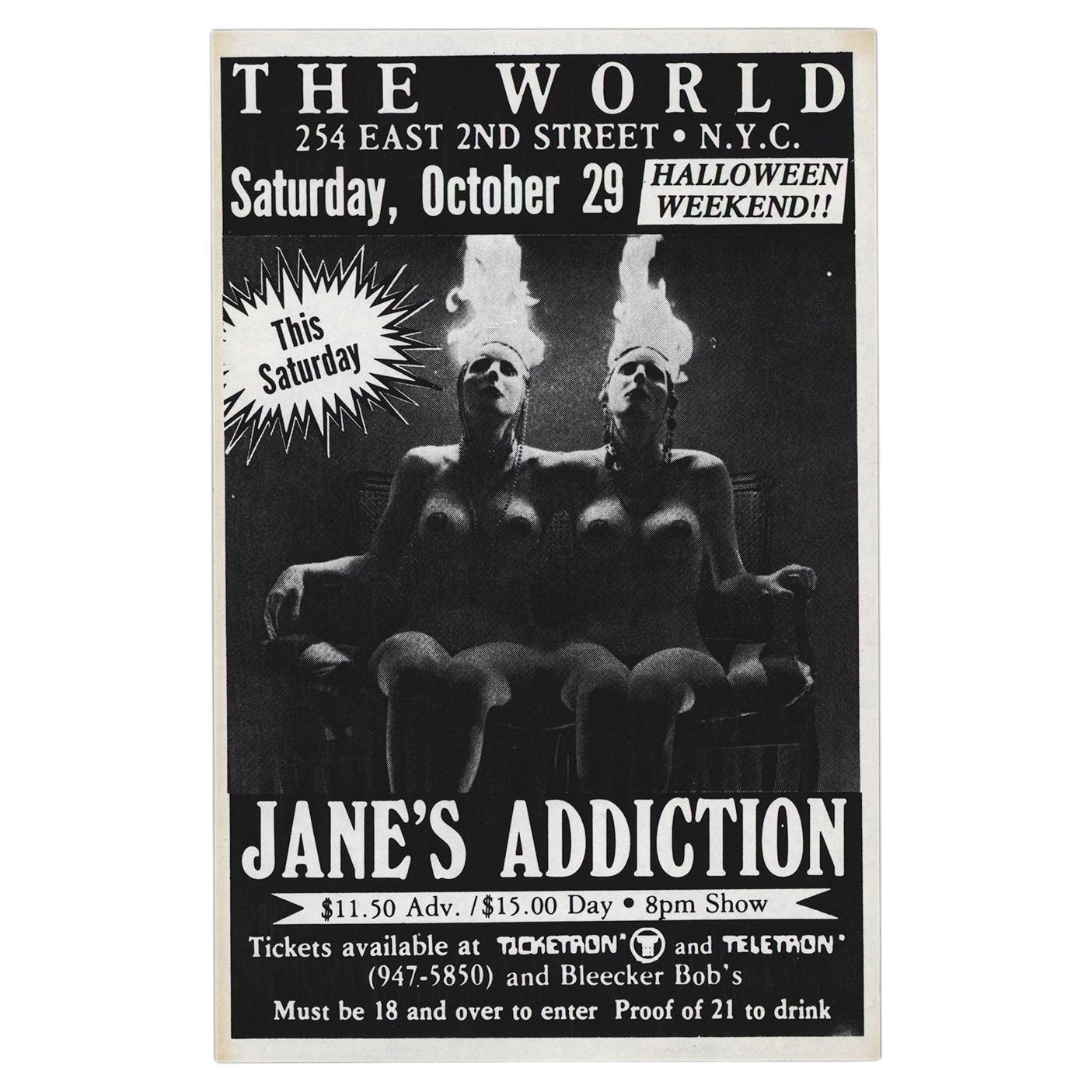 Jane's Addiction at The World Halloween 1988 For Sale