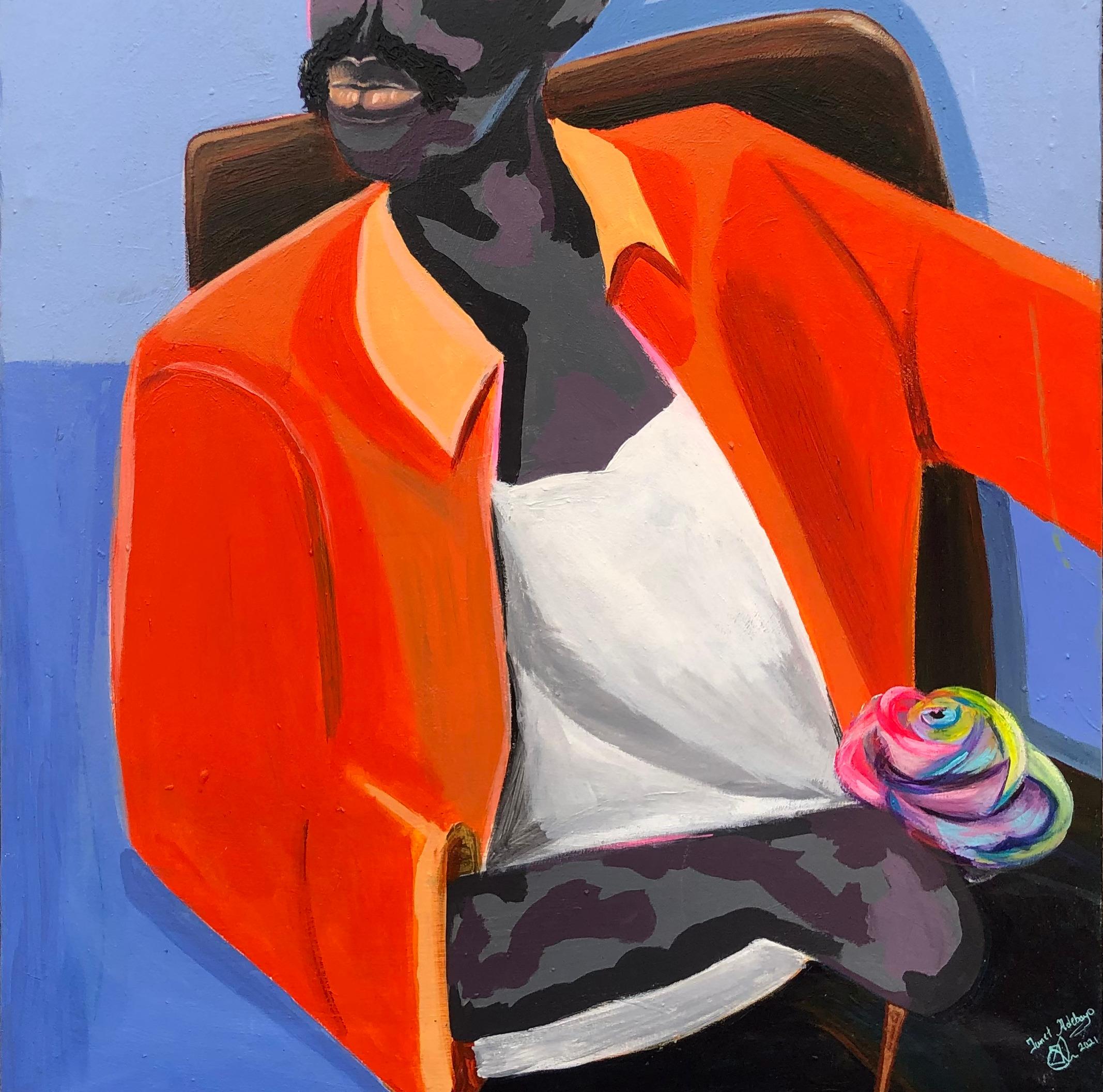 Die Emotionen zu verbergen (Neue Wilde), Painting, von Janet Adebayo