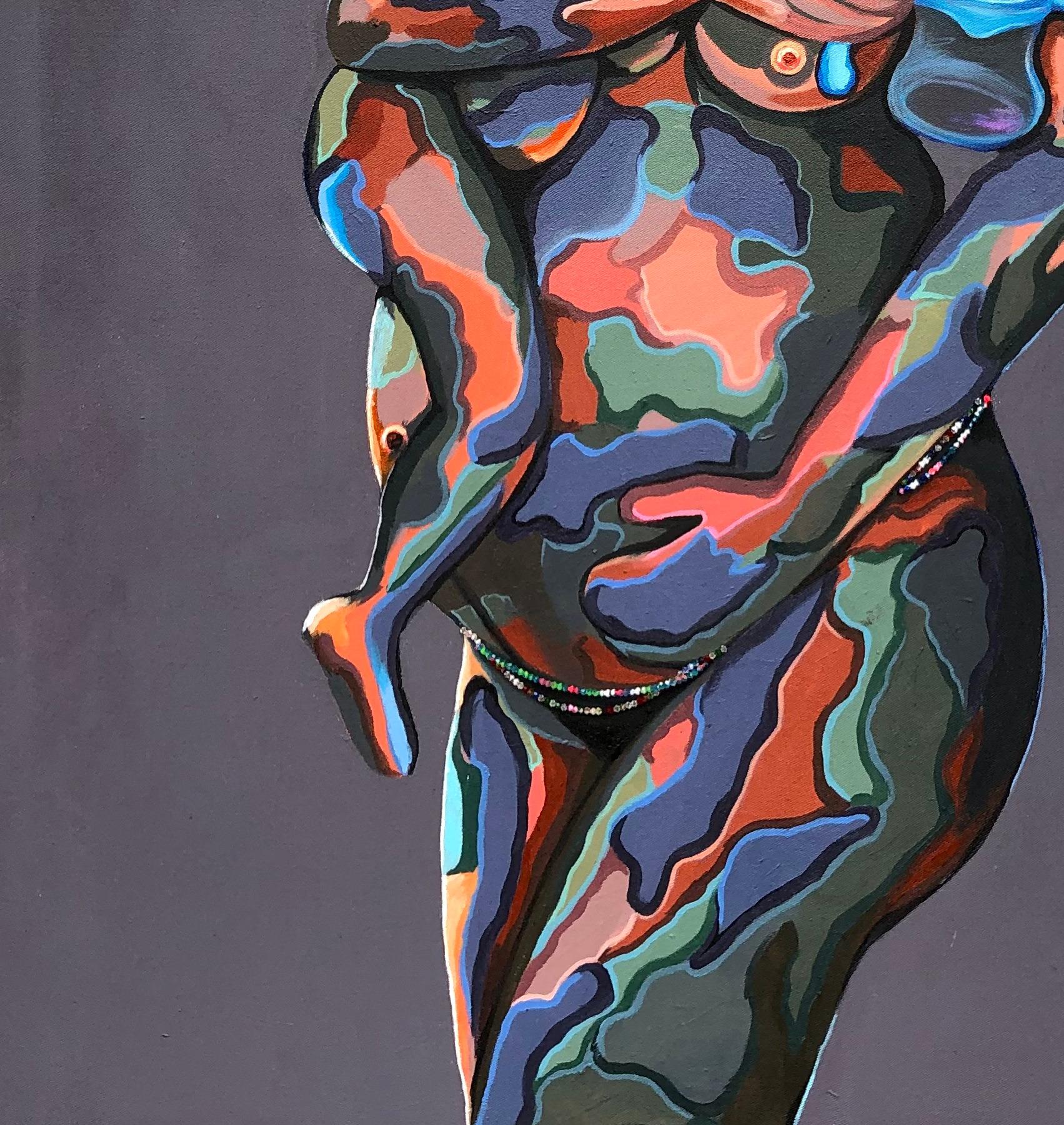 Ilori 2 (Pesado) - Interior Painting Gris de Janet Adebayo