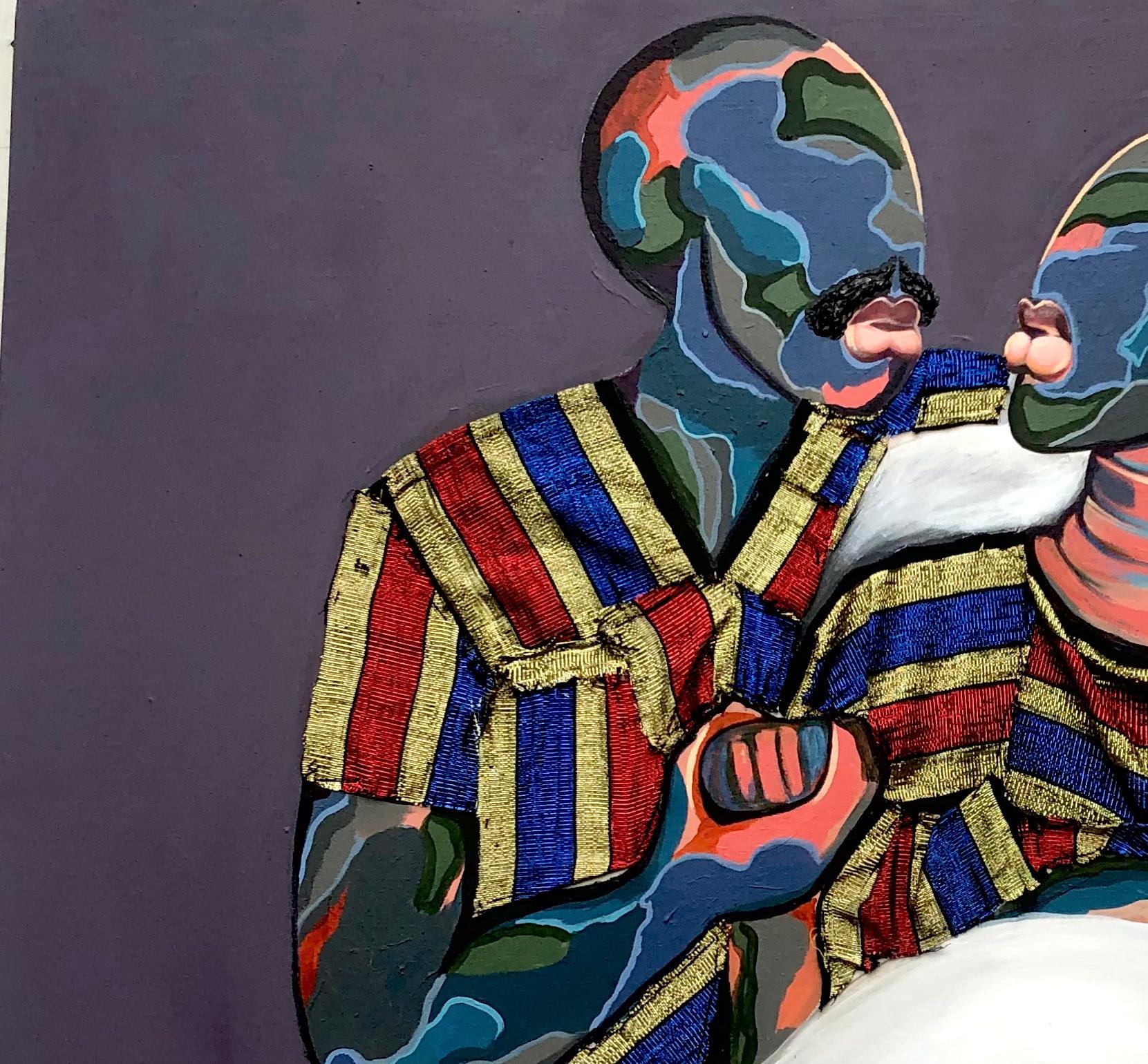 Ilori 3 (Bett zum Bett) – Painting von Janet Adebayo