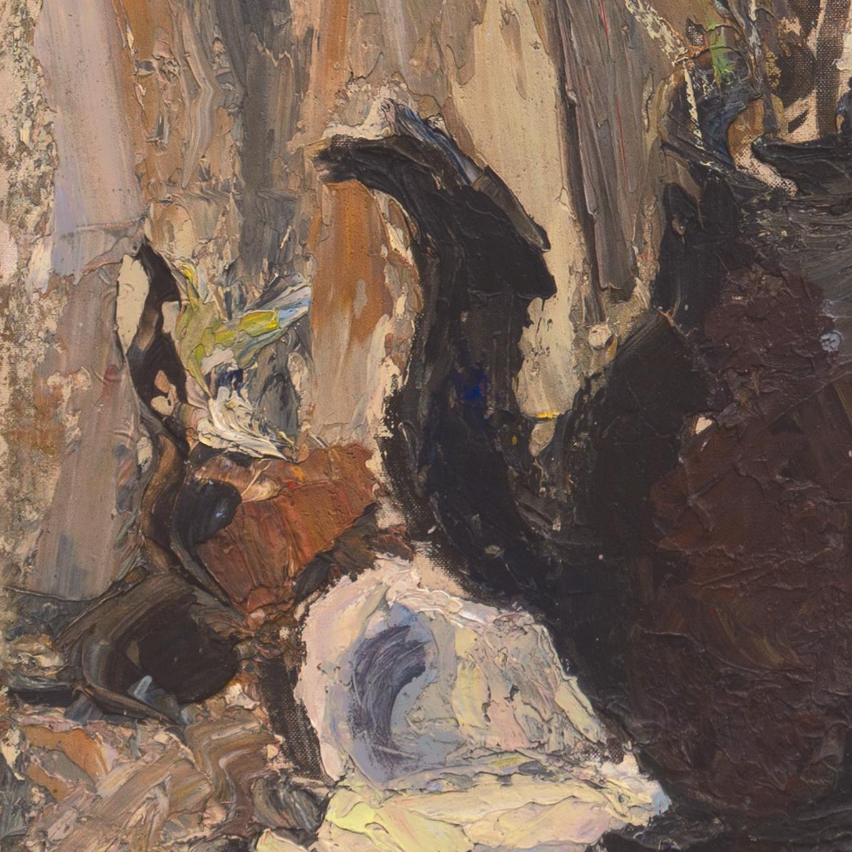« Fishers in a Teapot », Paris, MoMA, LACMA, Californie post-impressionniste - Post-impressionnisme Painting par Janet Ament De La Roche