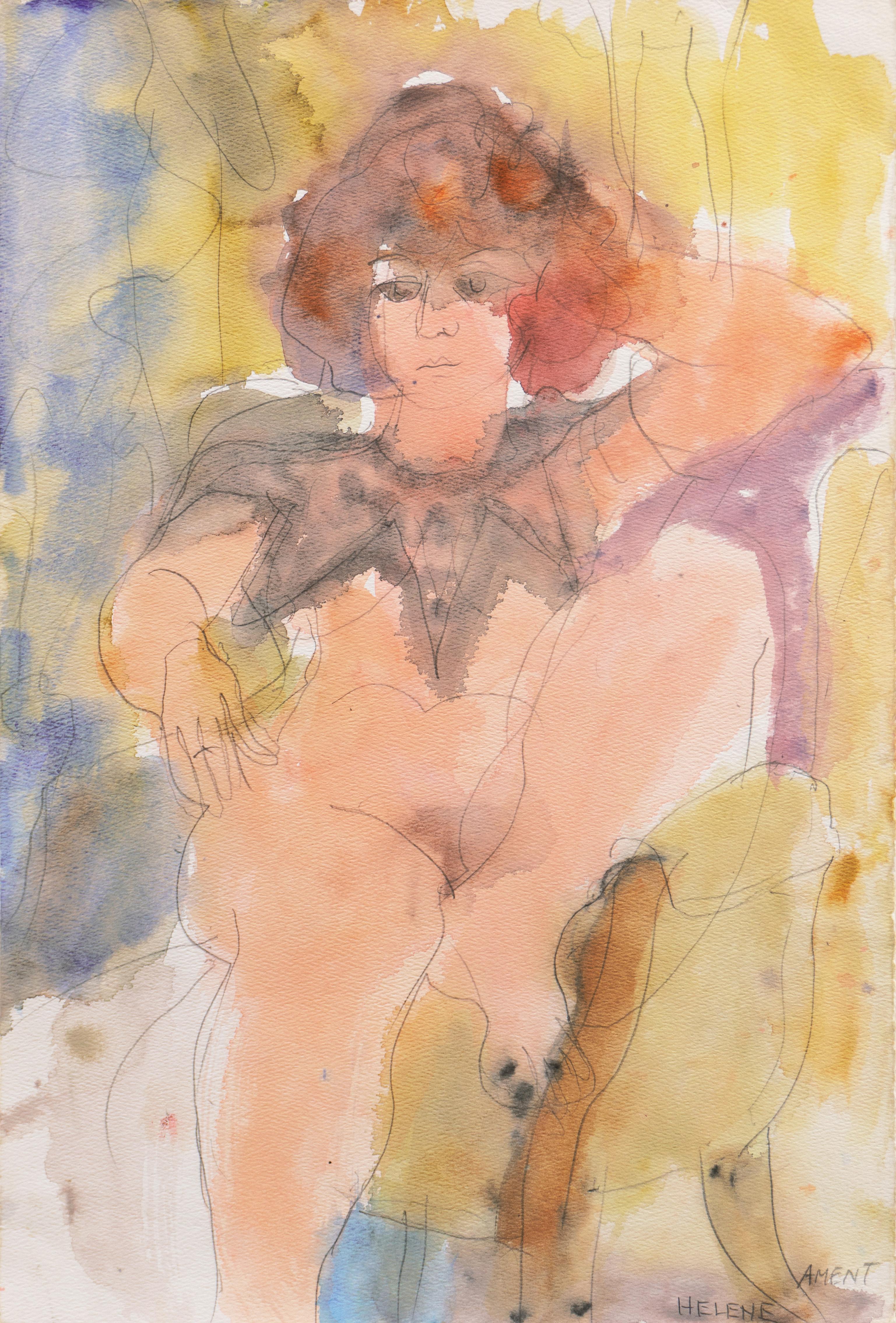 Janet Ament De La Roche Nude – „Sitzender Akt“, Musee d'Art Moderne, Paris, SFAA, LACMA, kalifornische Künstlerin