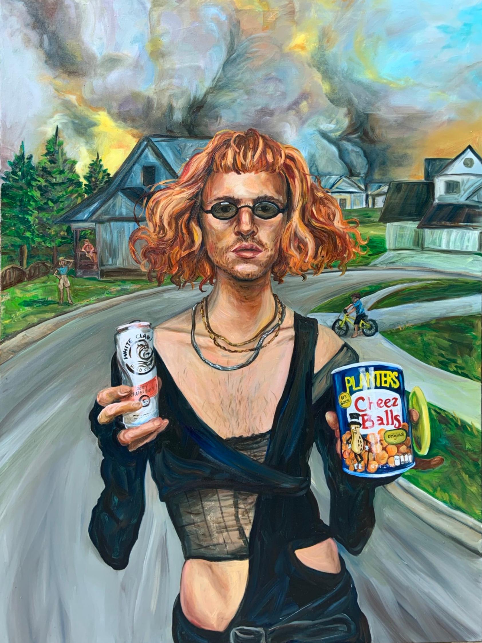 Flaming - Painting by Janet Dake