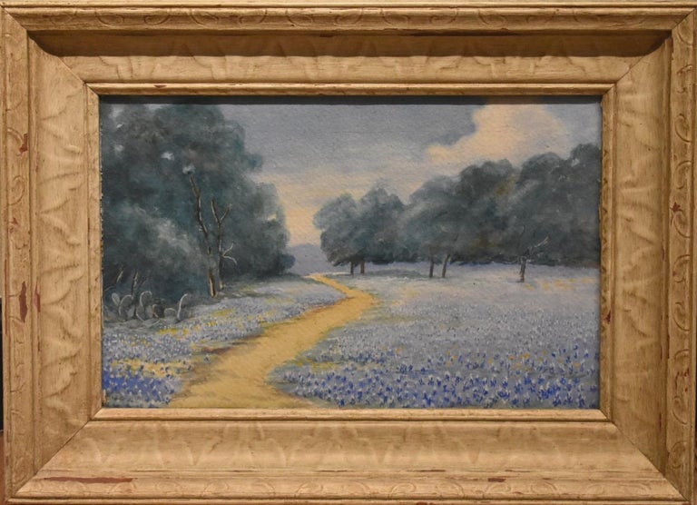 Janet Downie Landscape Painting - "Bluebonnets"   Texas Hill Country