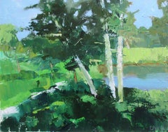 Birches, Vermont, Painting, Acrylic on Canvas