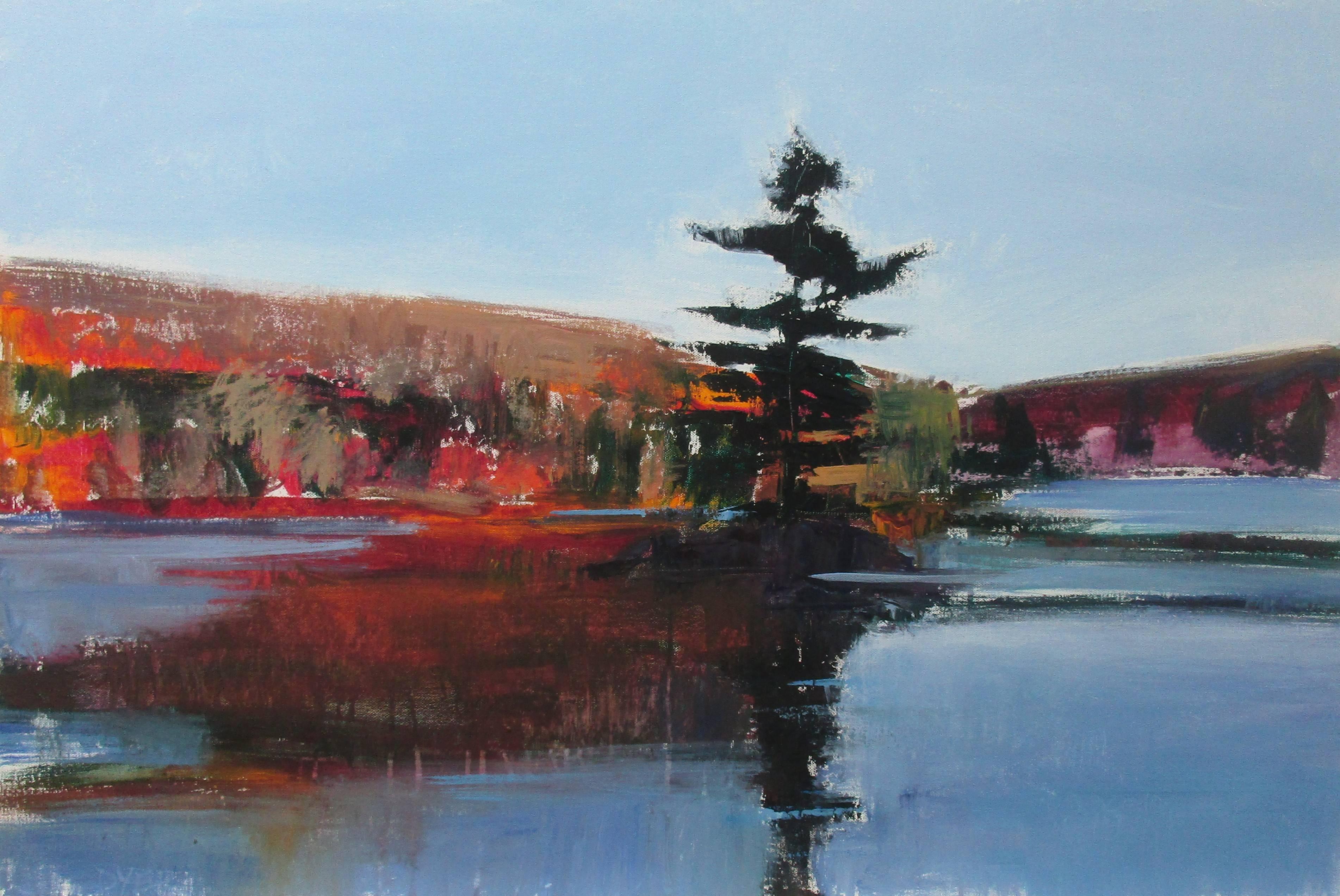Janet Dyer Landscape Painting - Lone Tree Island