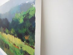 Meadow and Mountains, Abstract Painting