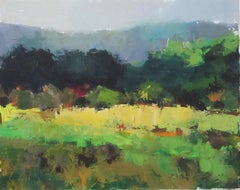 Meadow and Mountains, Abstract Painting