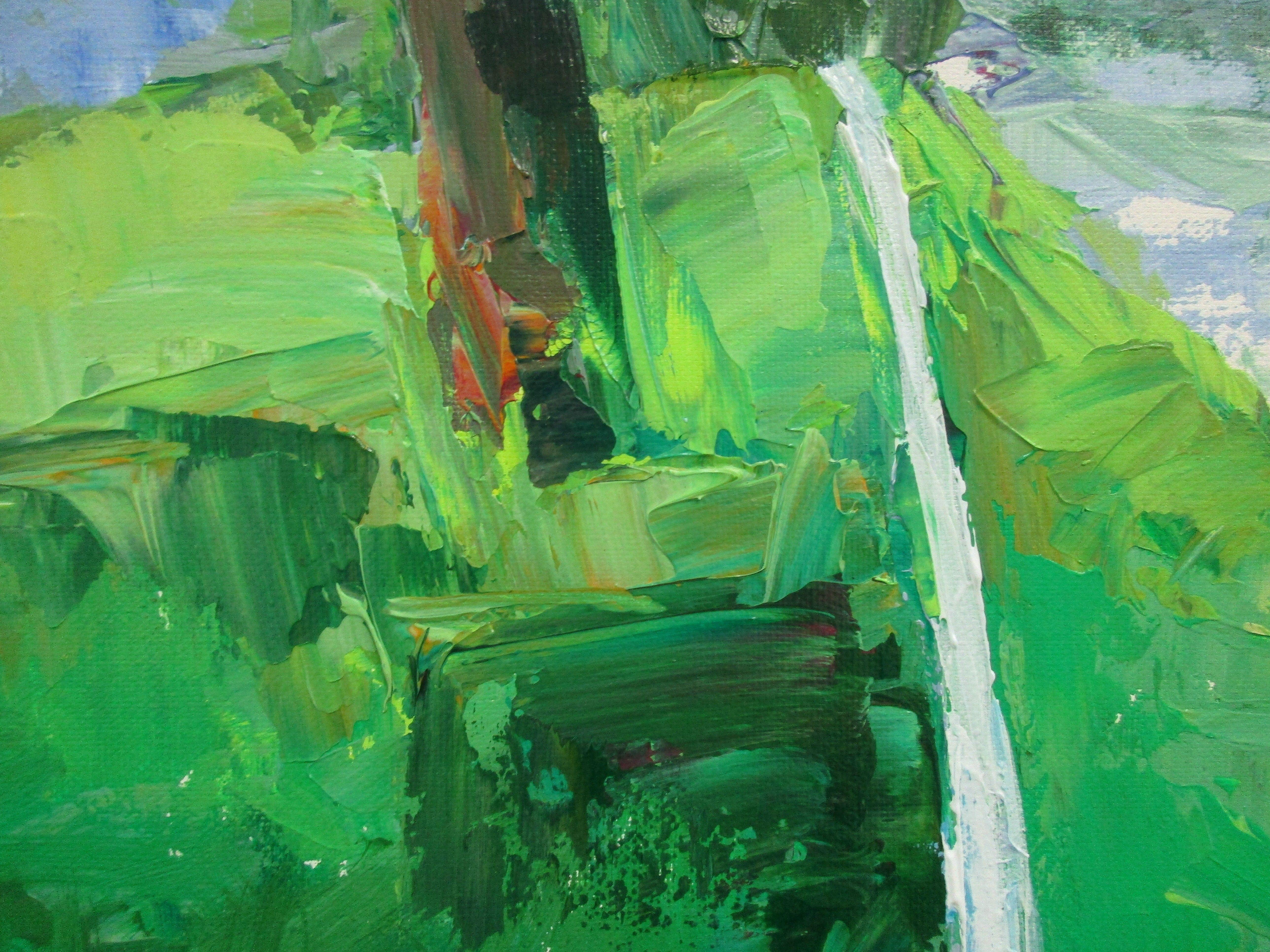 Roadside, Vermont, Gemälde, Acryl auf Leinwand (Zeitgenössisch), Painting, von Janet Dyer