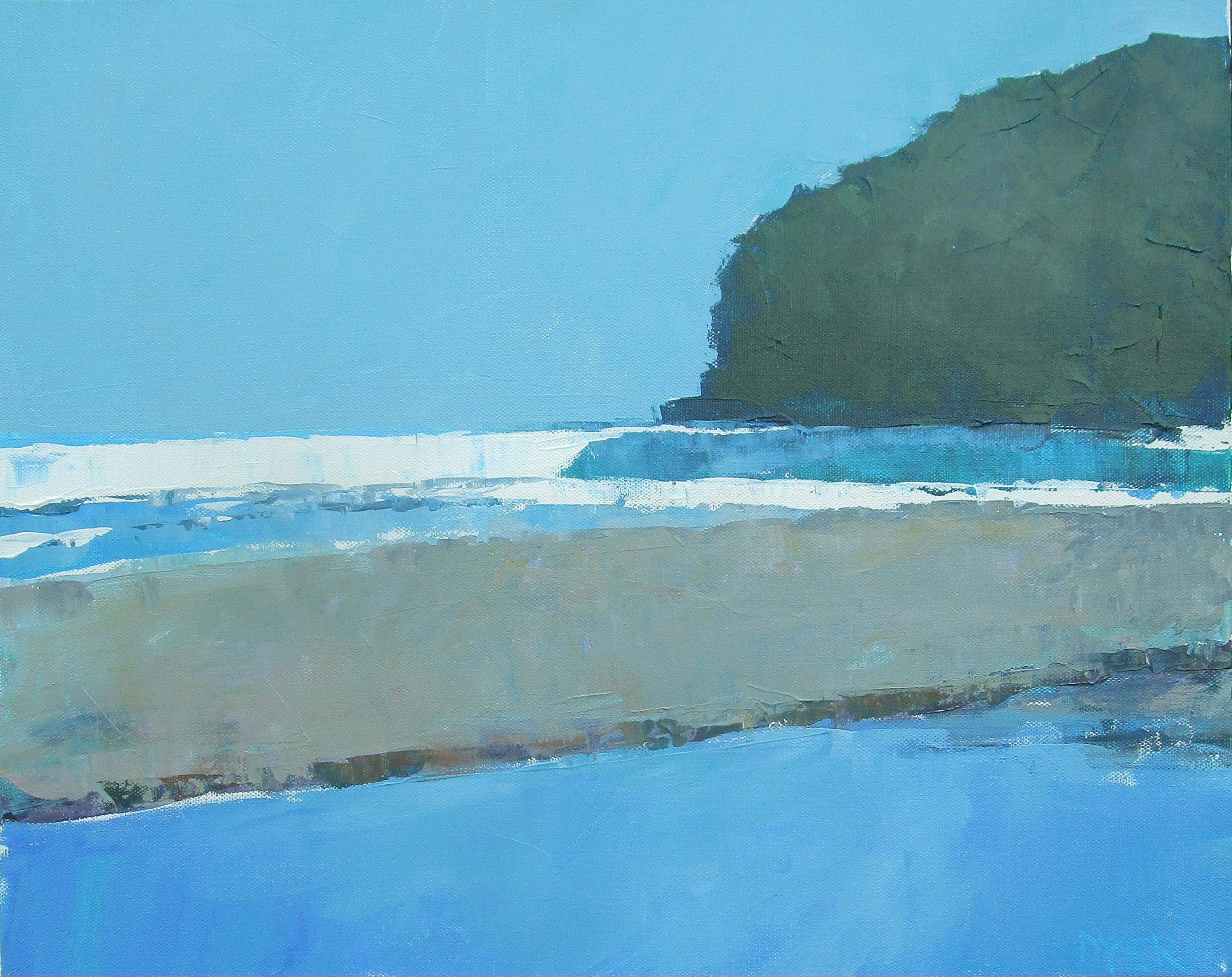 Landscape Painting Janet Dyer - Barre de sable, Hawaï, peinture originale