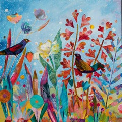 Summer's Lease - Colourful Mixed Media on Board