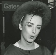 Boy George 1984 Black and White Portrait