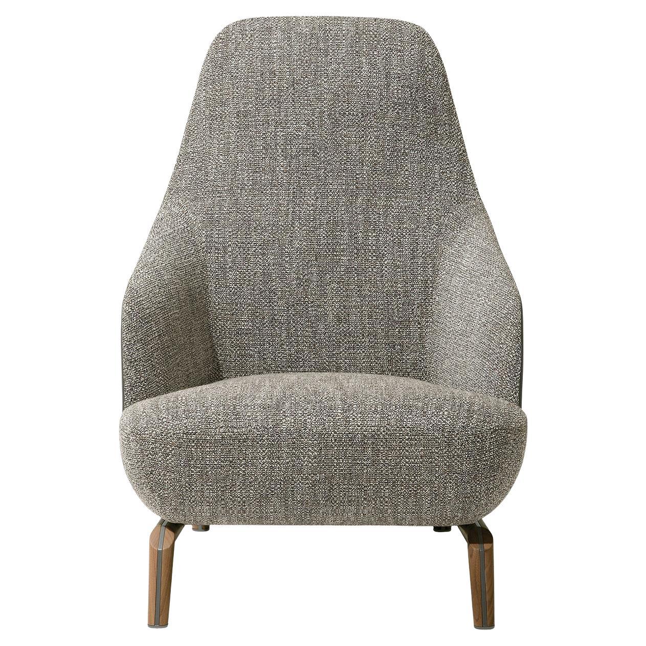 Janet Gray con base in metallo e poltrona in noce Canaletto in vendita