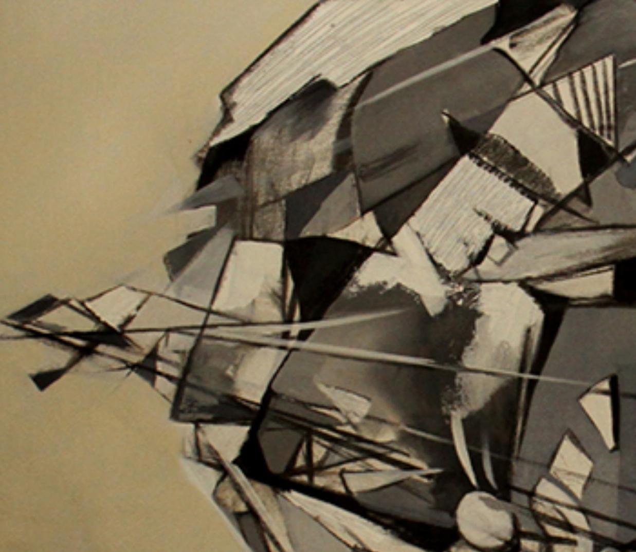 charcoal abstract drawings