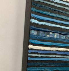 Stripes marines, peinture abstraite