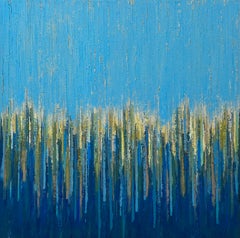 Blue Horizon, Abstract Oil Painting