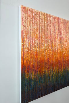 Ember Horizon, Abstract Oil Painting