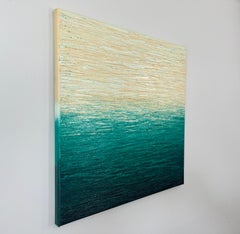 Emerald Zen, Abstract Oil Painting
