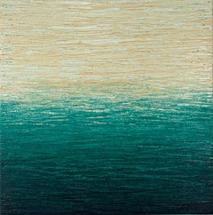 Emerald Zen, peinture à l'huile abstraite