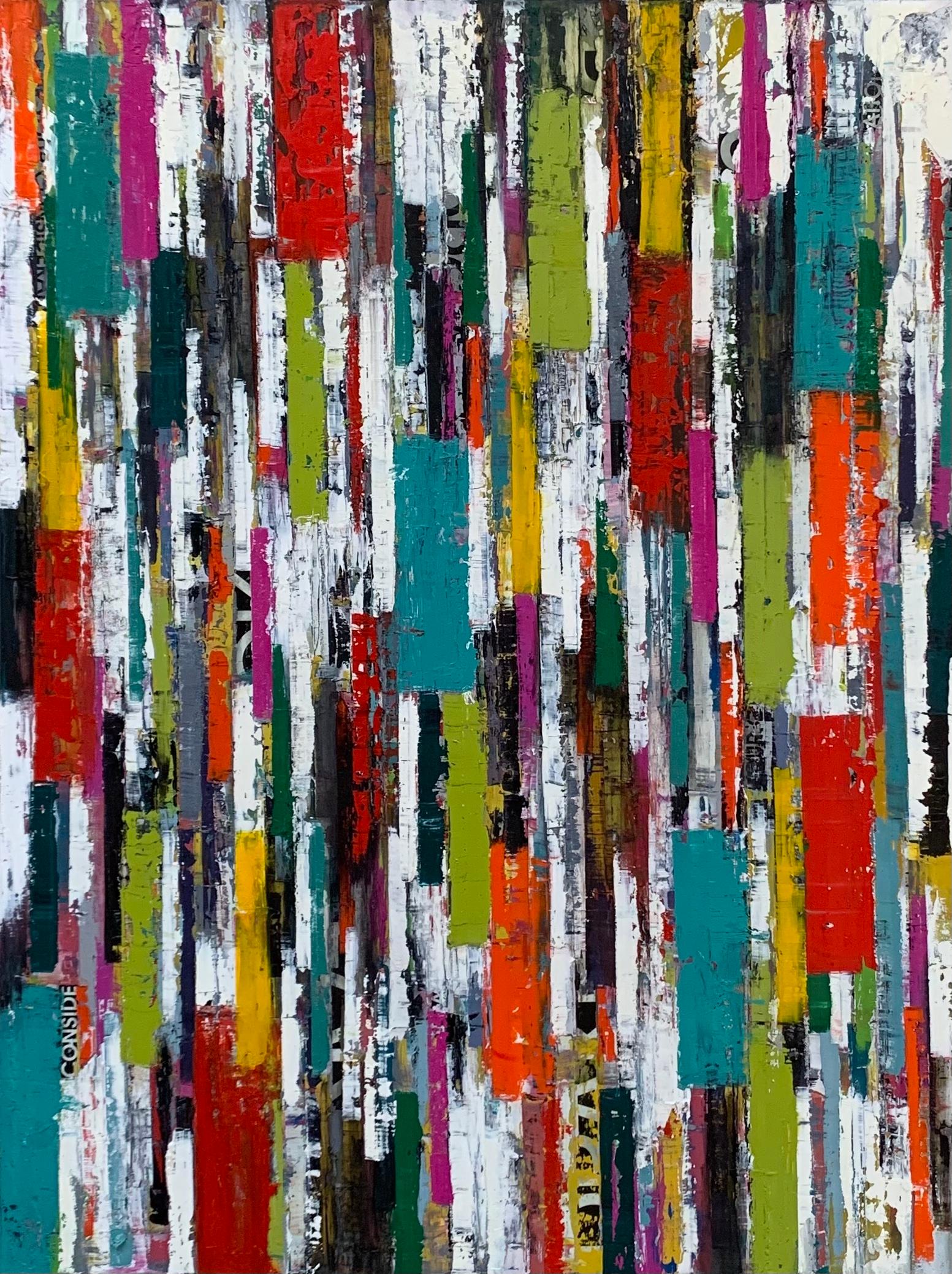 Abstract Painting di Janet Hamilton - Per la tua considerazione, Pittura ad olio astratta