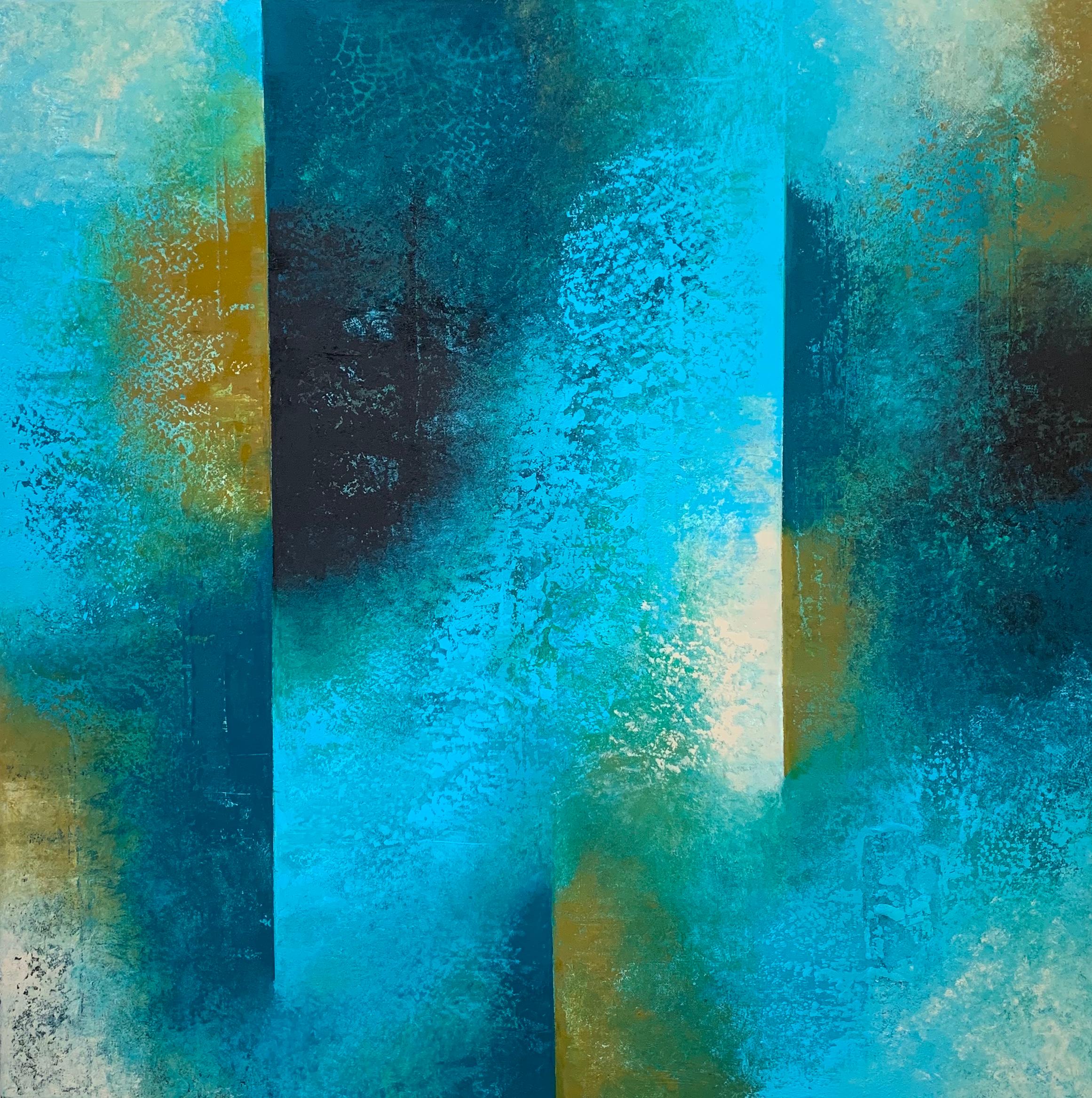 Abstract Painting di Janet Hamilton - Sotto la pioggia 3, Pittura ad olio astratta