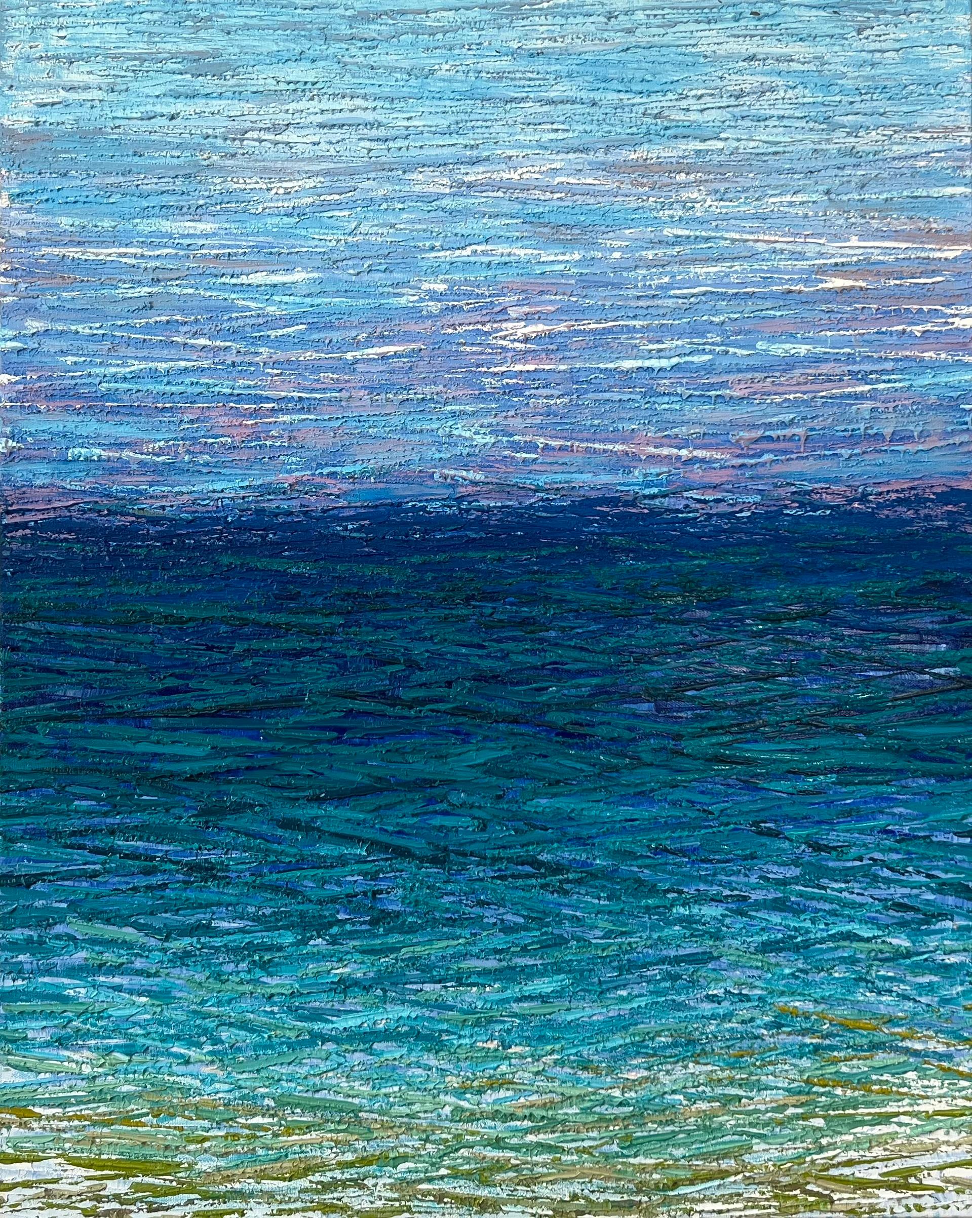 Open Blue, Abstract Oil Painting