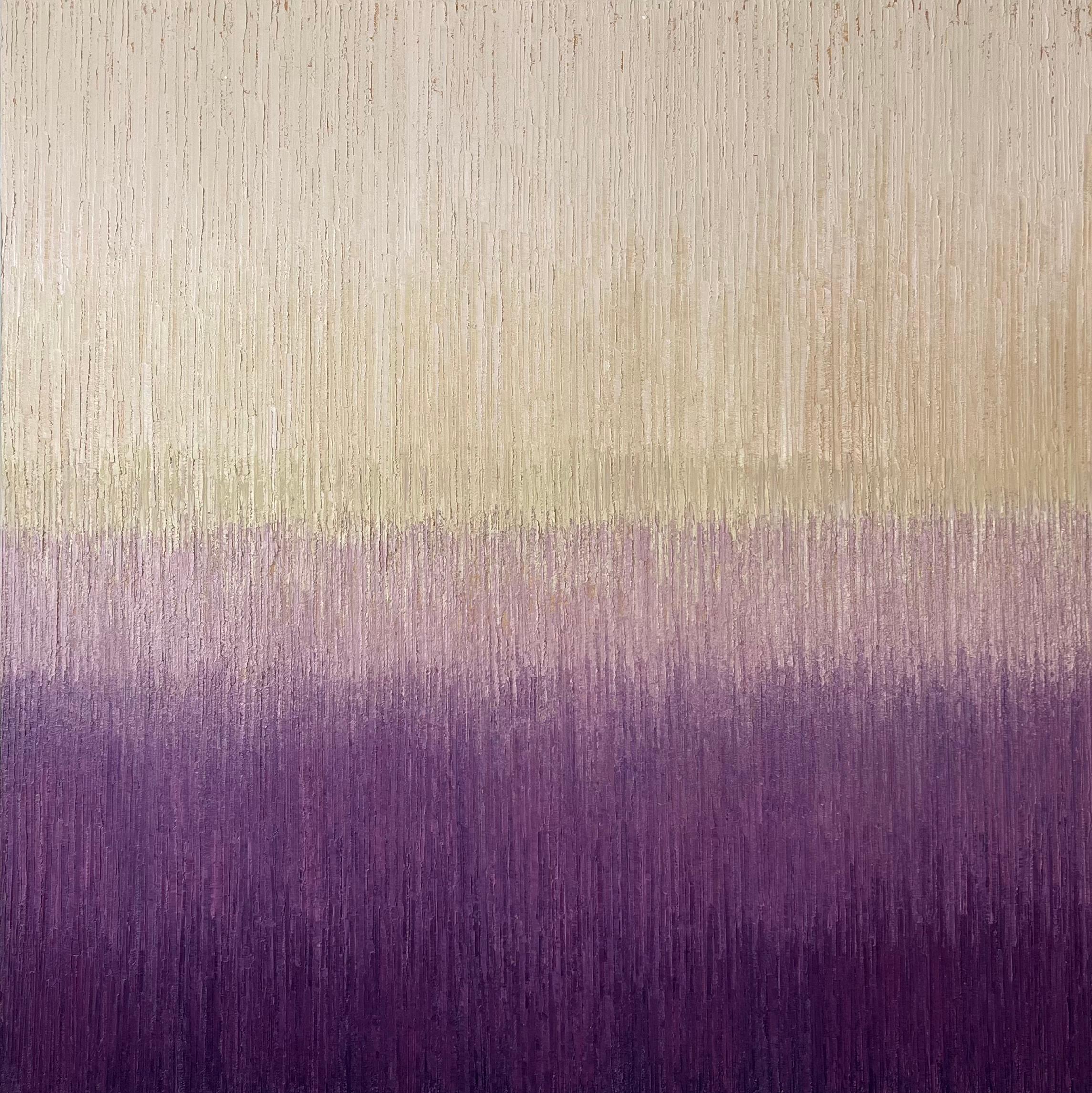 Janet Hamilton Abstract Painting - Purple Haze, Abstract Oil Painting