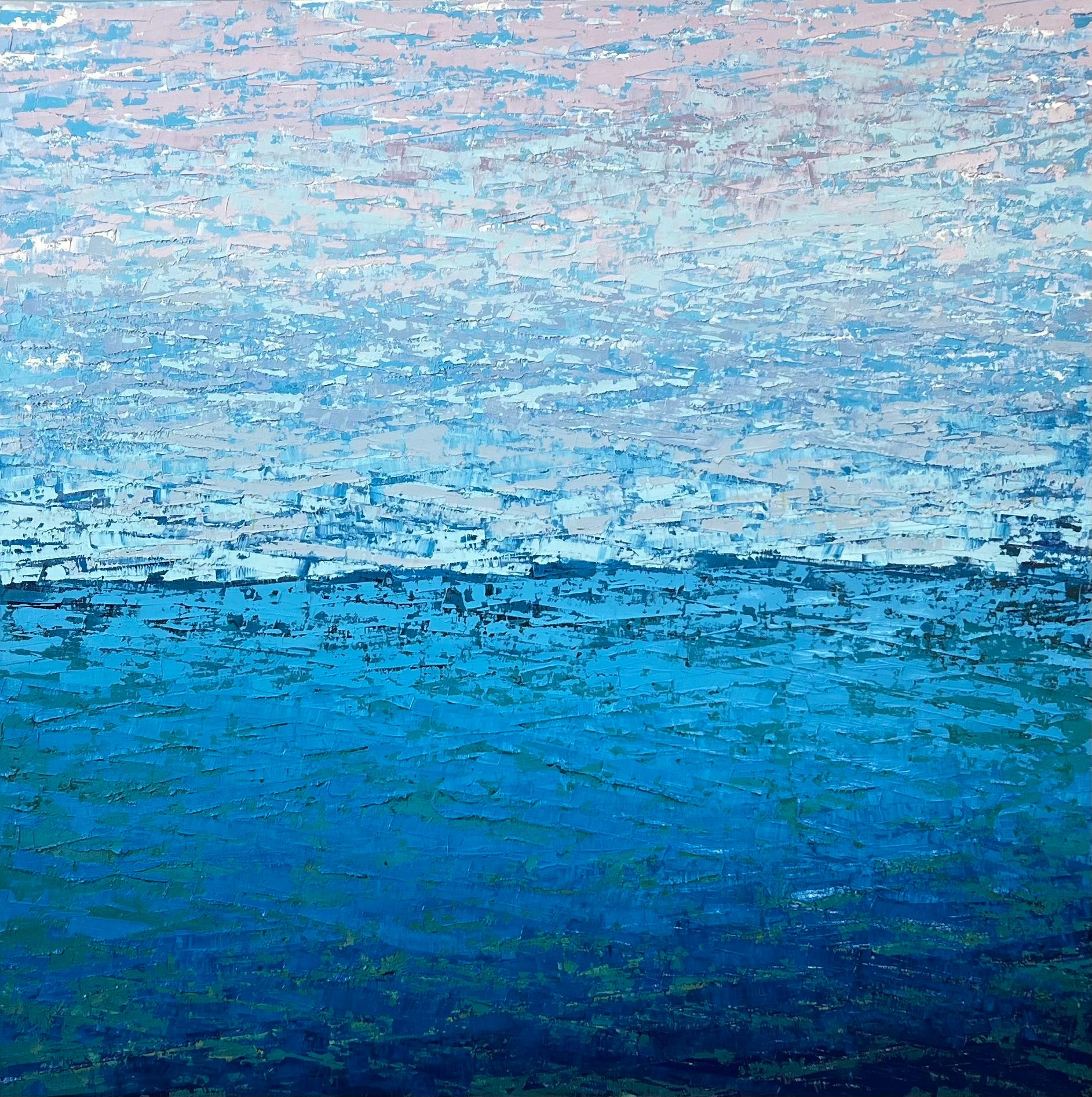 Quiet Horizon, Abstract Oil Painting