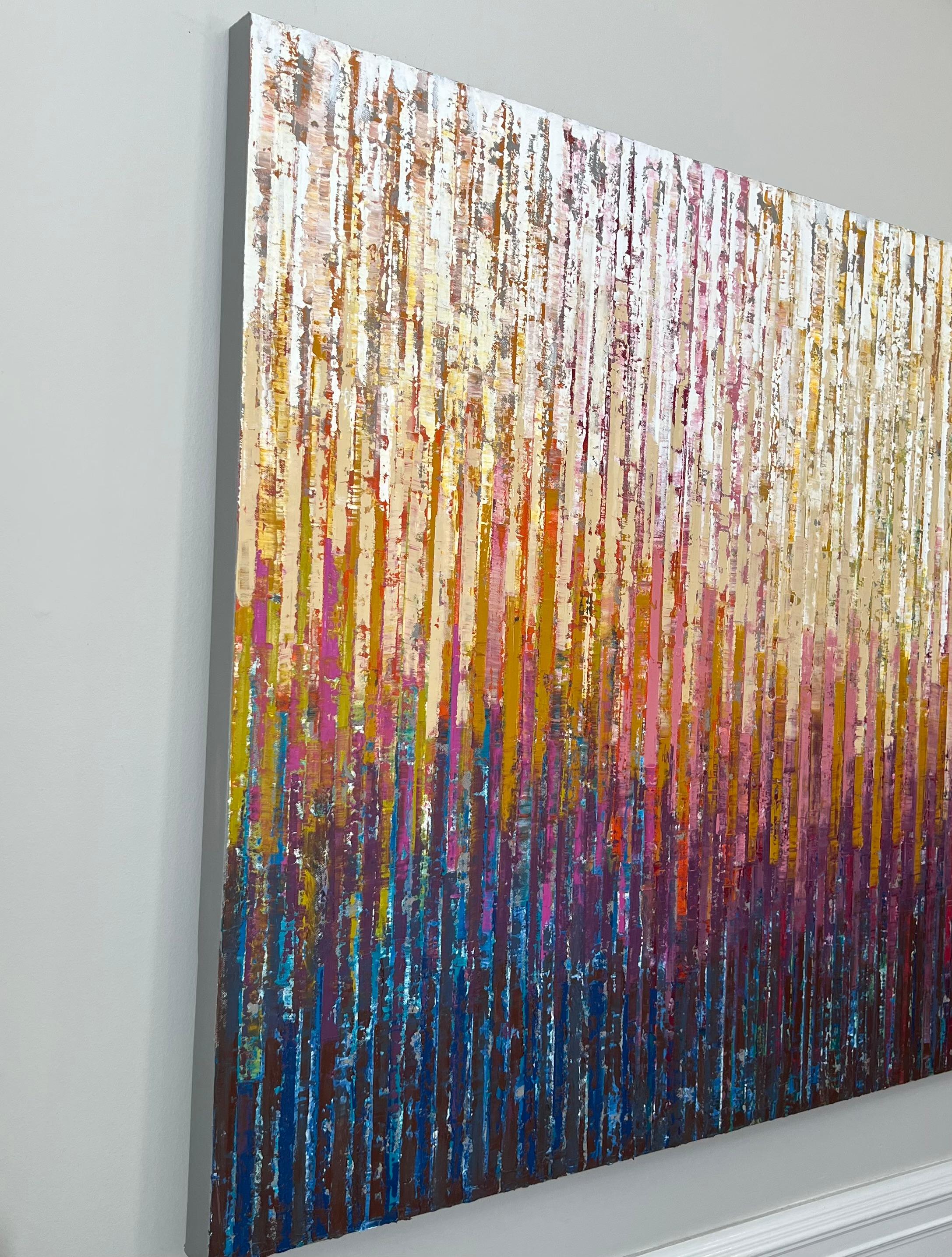 Risolvi, pittura ad olio astratta - Painting di Janet Hamilton