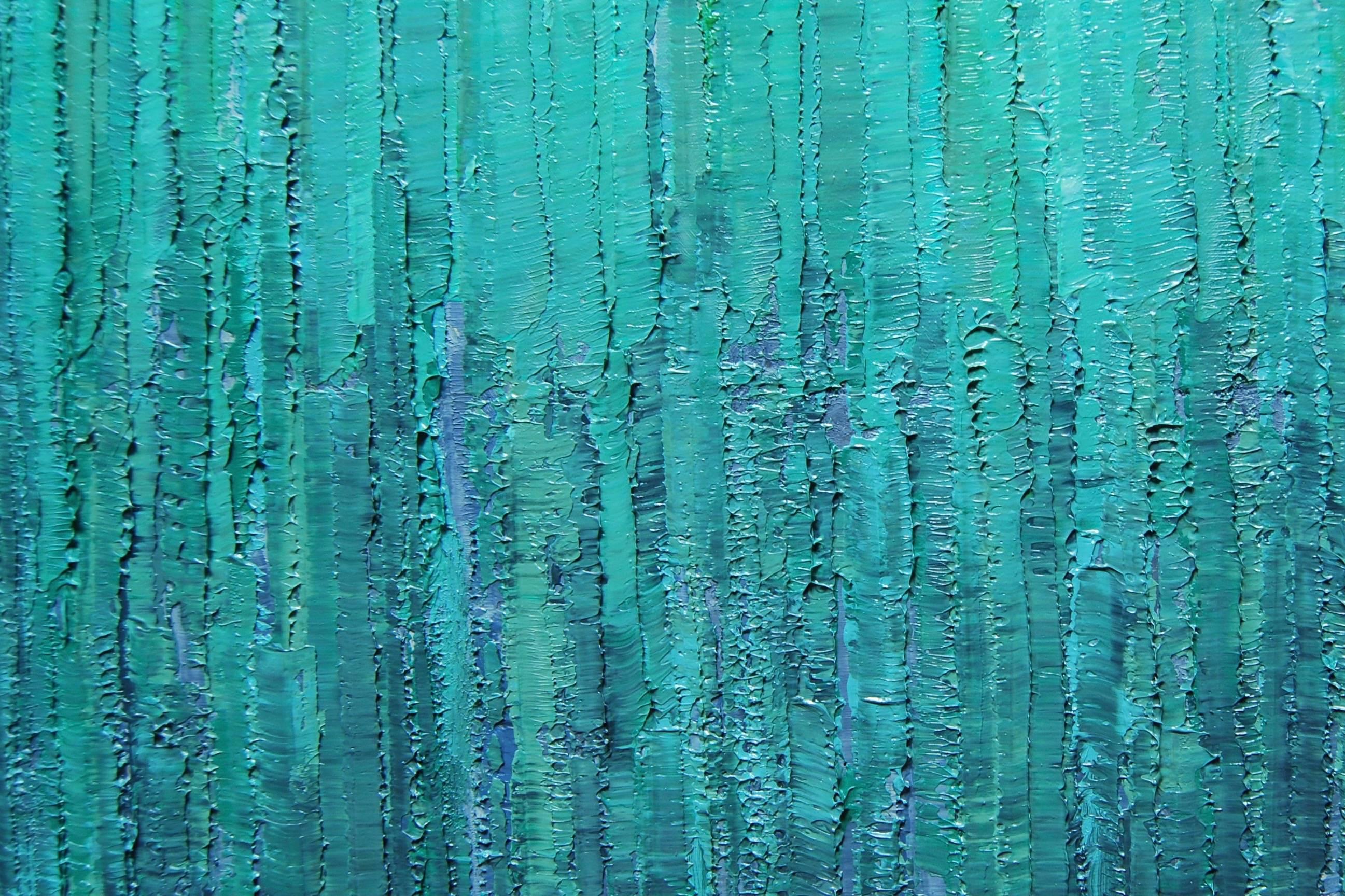 S170 - Blue Abstract Painting by Janet Hamilton