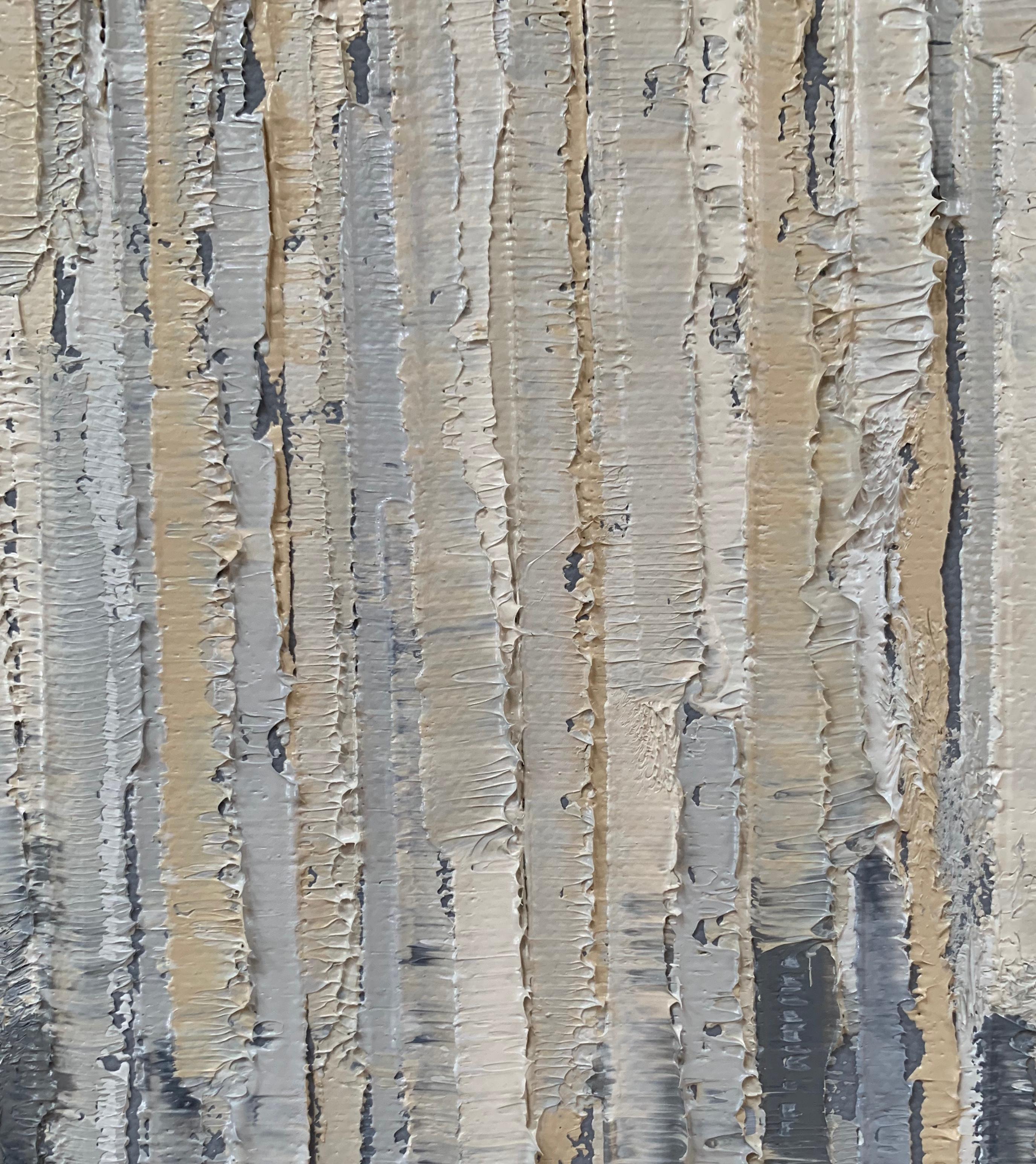 S233 - Gray Abstract Painting by Janet Hamilton