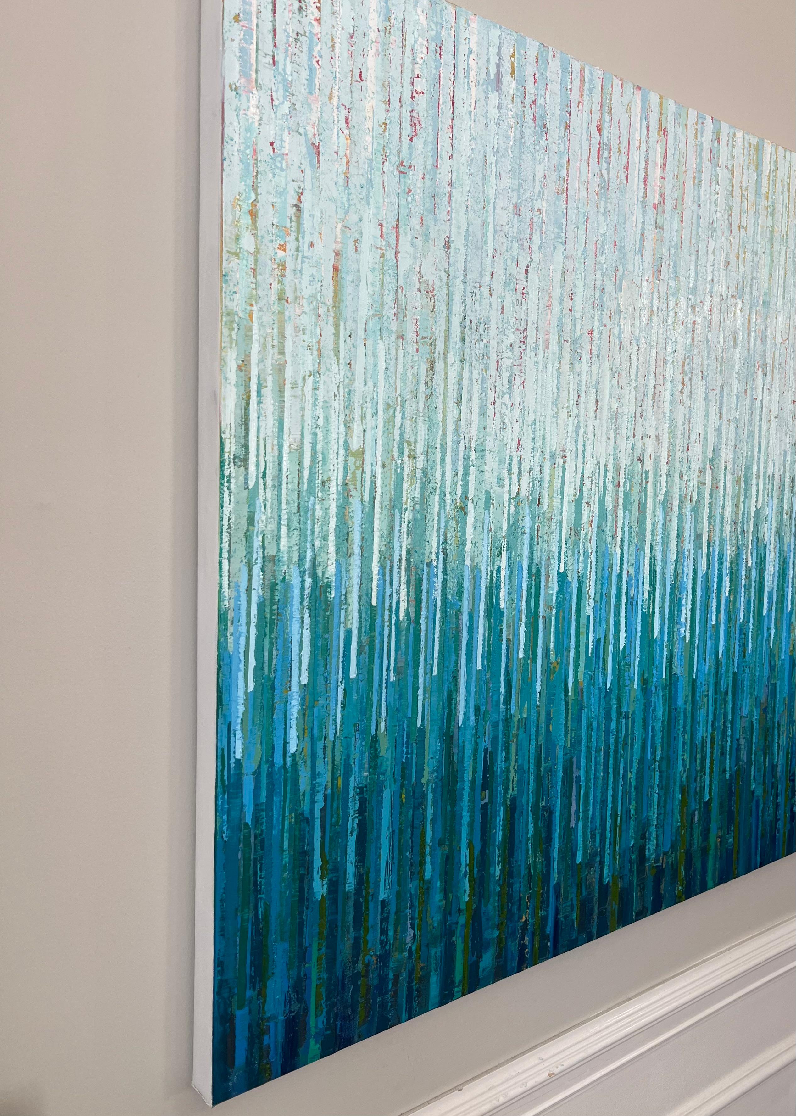 Solitudine, pittura ad olio astratta - Painting di Janet Hamilton