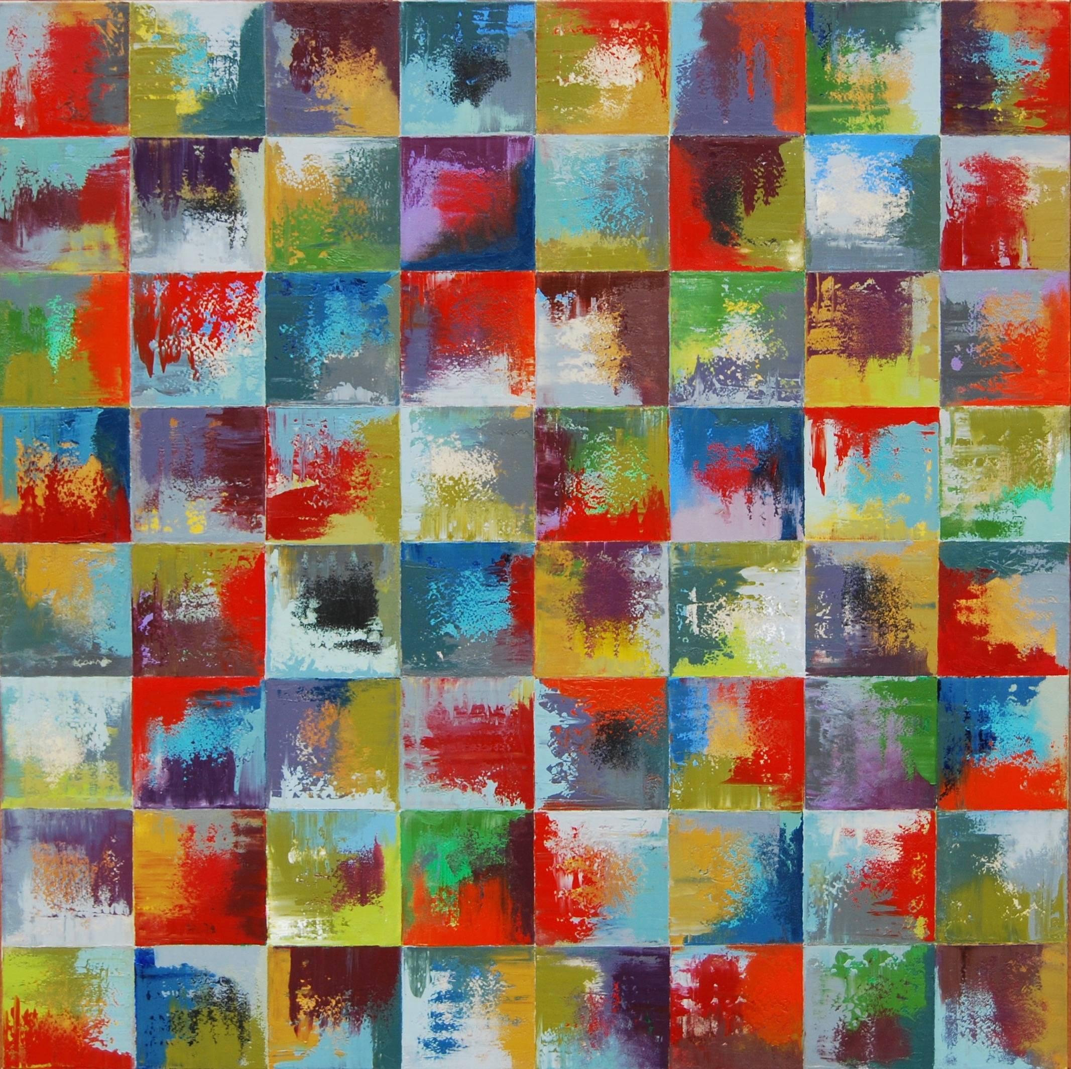 Janet Hamilton Abstract Painting - Square House