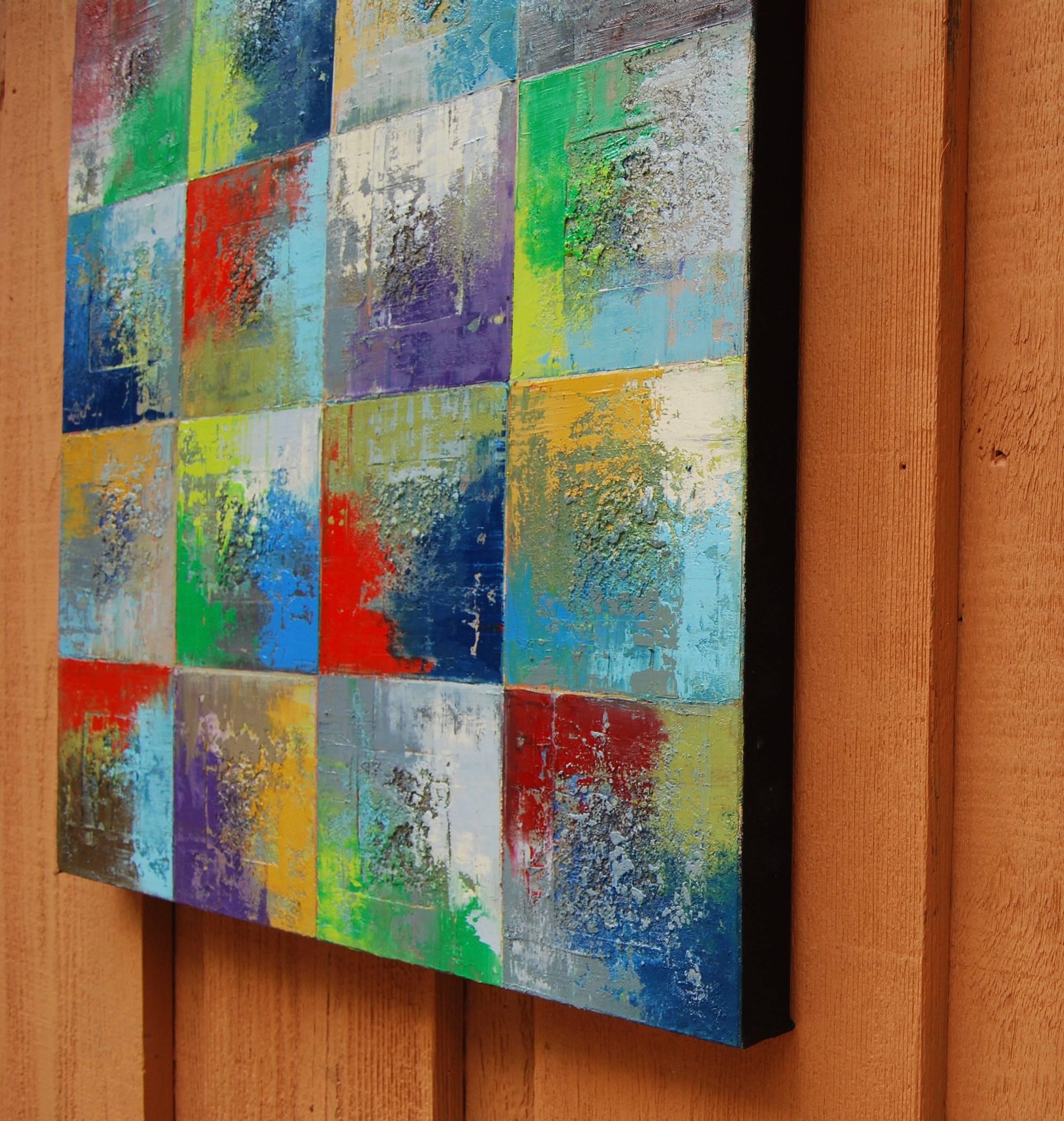 Squares 24 Janet Hamilton Oil painting on stretched canvas 1
