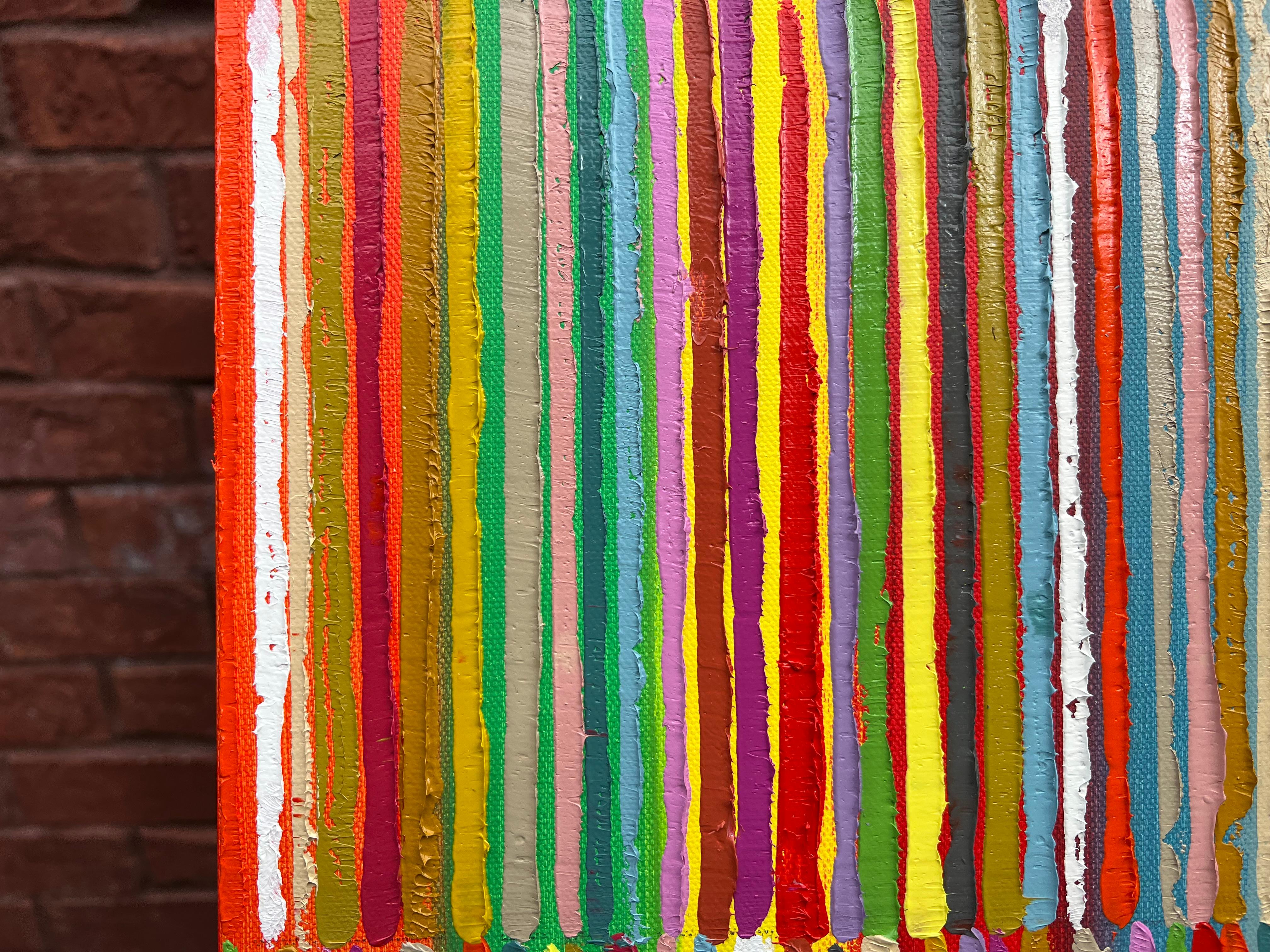 Triple Stripes D, Abstract Oil Painting For Sale 2