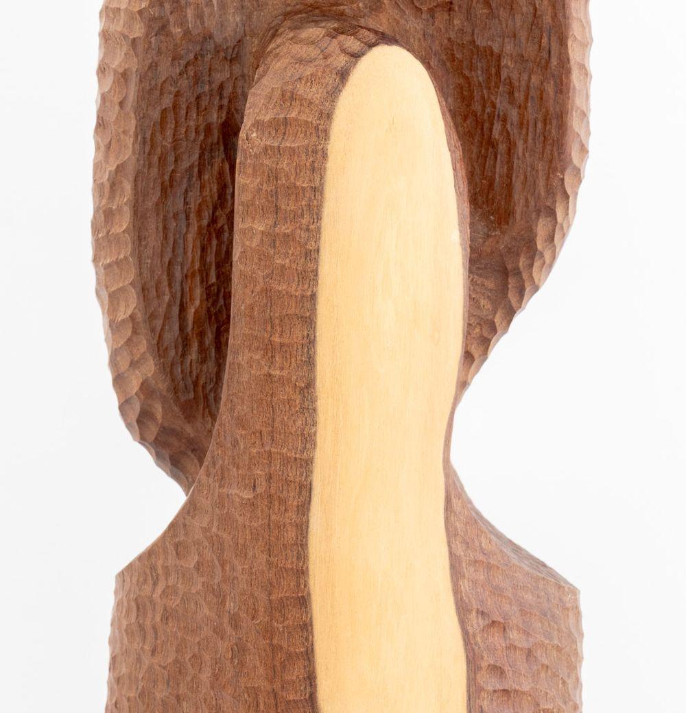 20th Century Janet Handler Abstract Carved Wood Sculptures, 2 For Sale