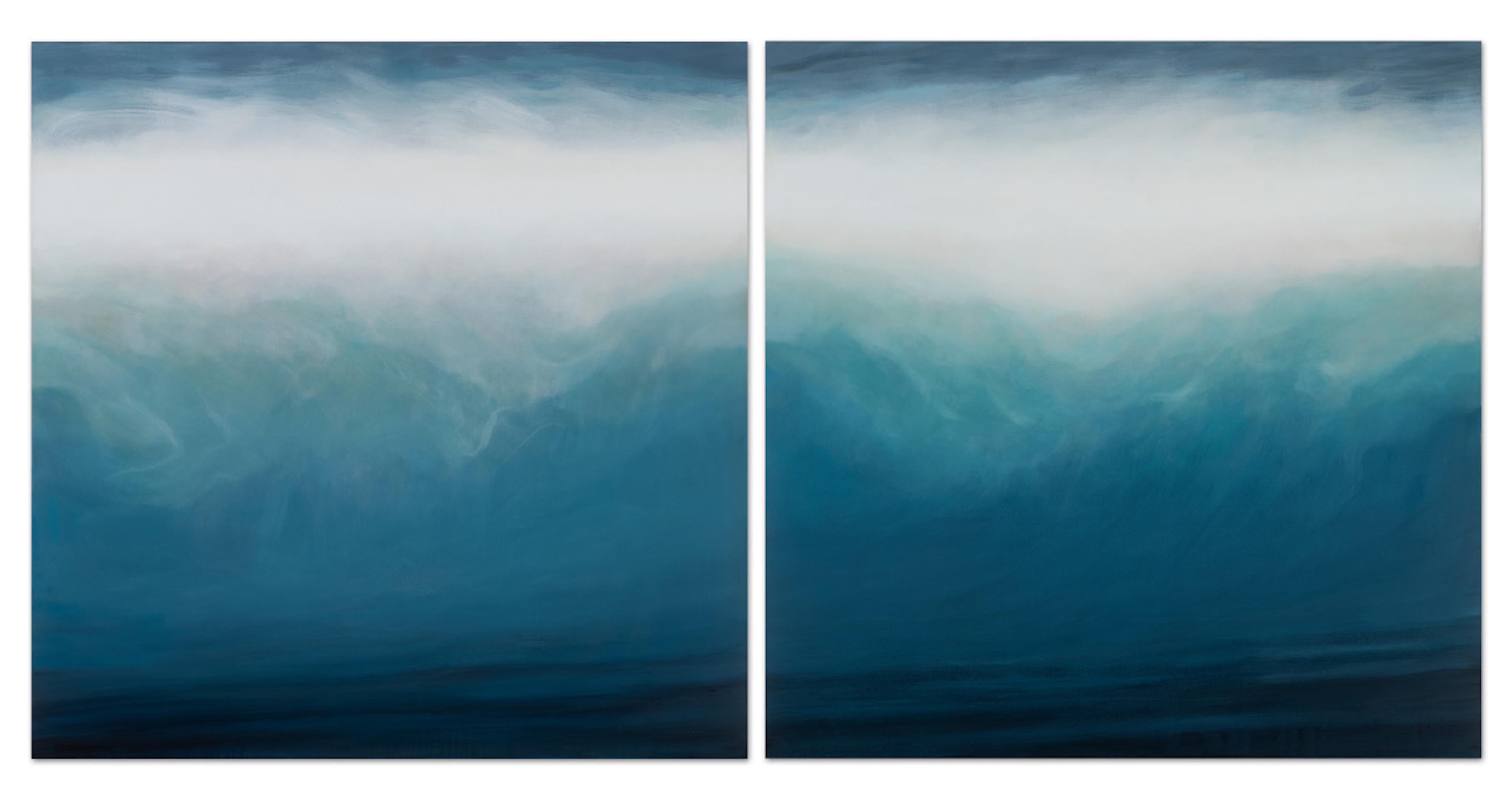 Janet Jennings Landscape Painting - Oceanic I & II diptych
