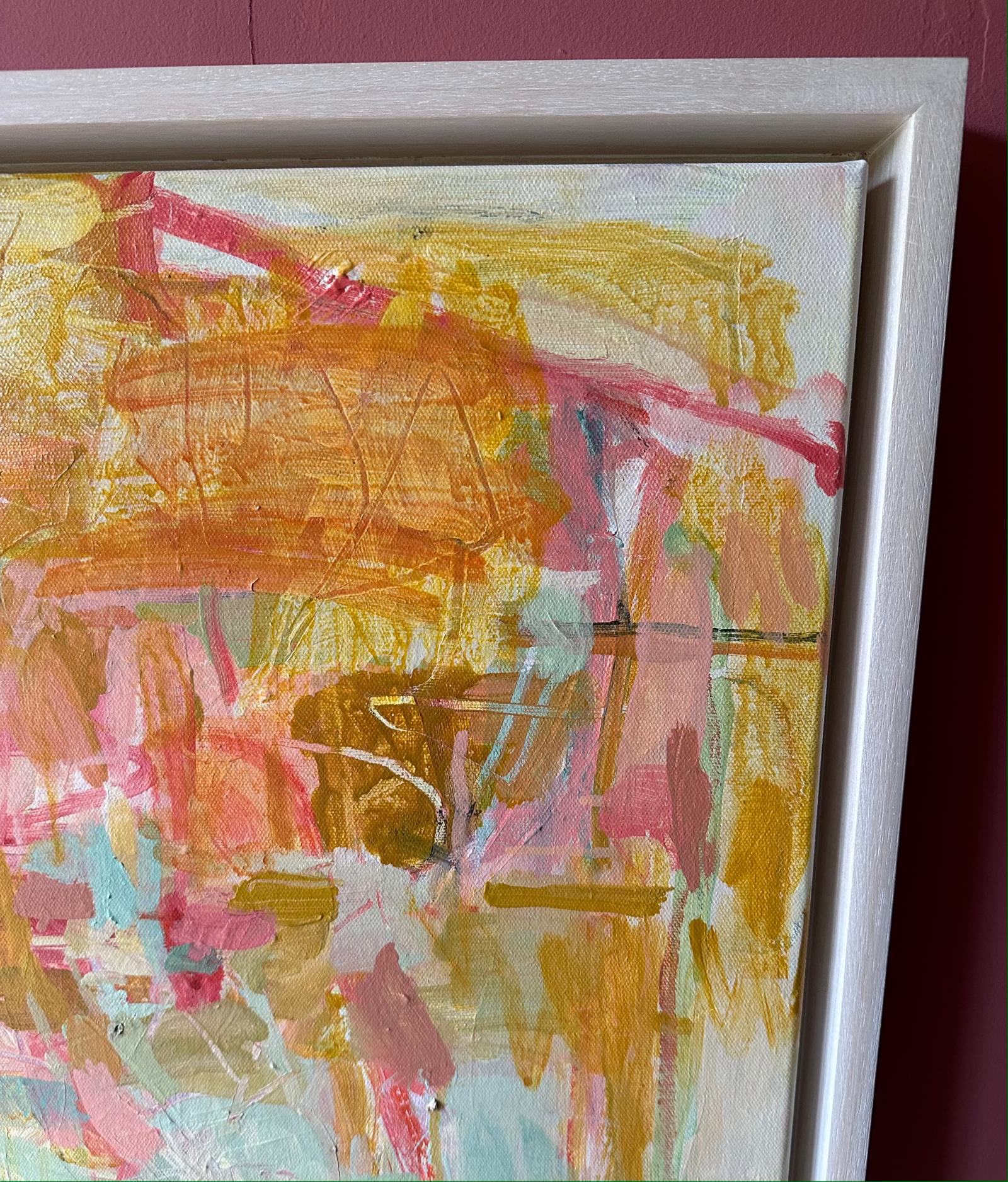 Aquamarine Afternoon - Contemporary Painting by Janet Keith