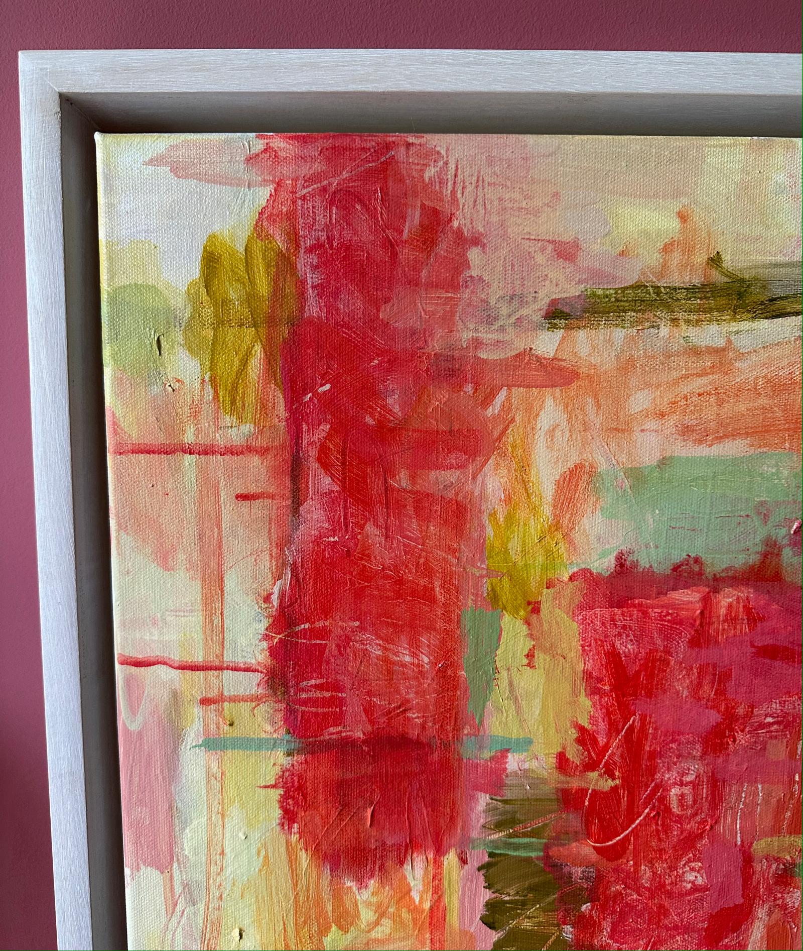 Cremisi e topazio, quadro originale, paesaggio, contemporaneo, astratto in vendita 9