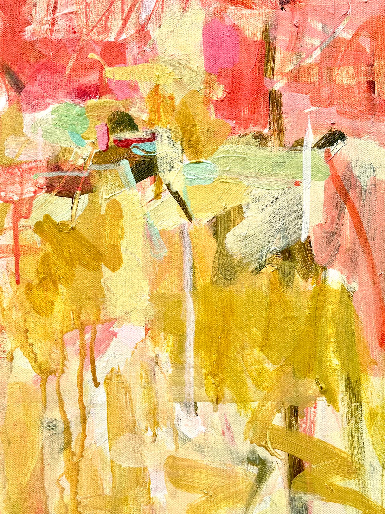 Cremisi e topazio, quadro originale, paesaggio, contemporaneo, astratto in vendita 3