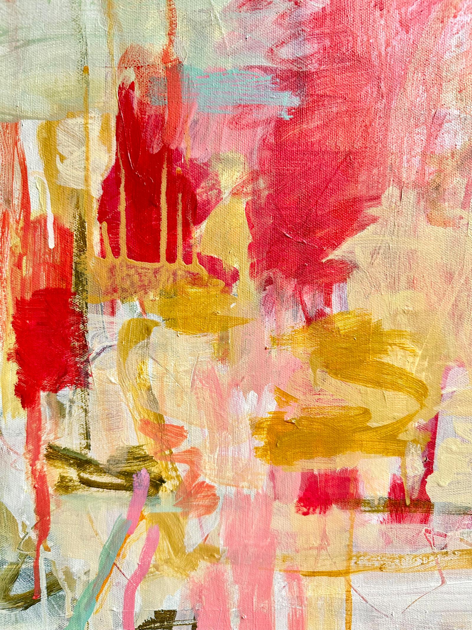 Cremisi e topazio, quadro originale, paesaggio, contemporaneo, astratto in vendita 5