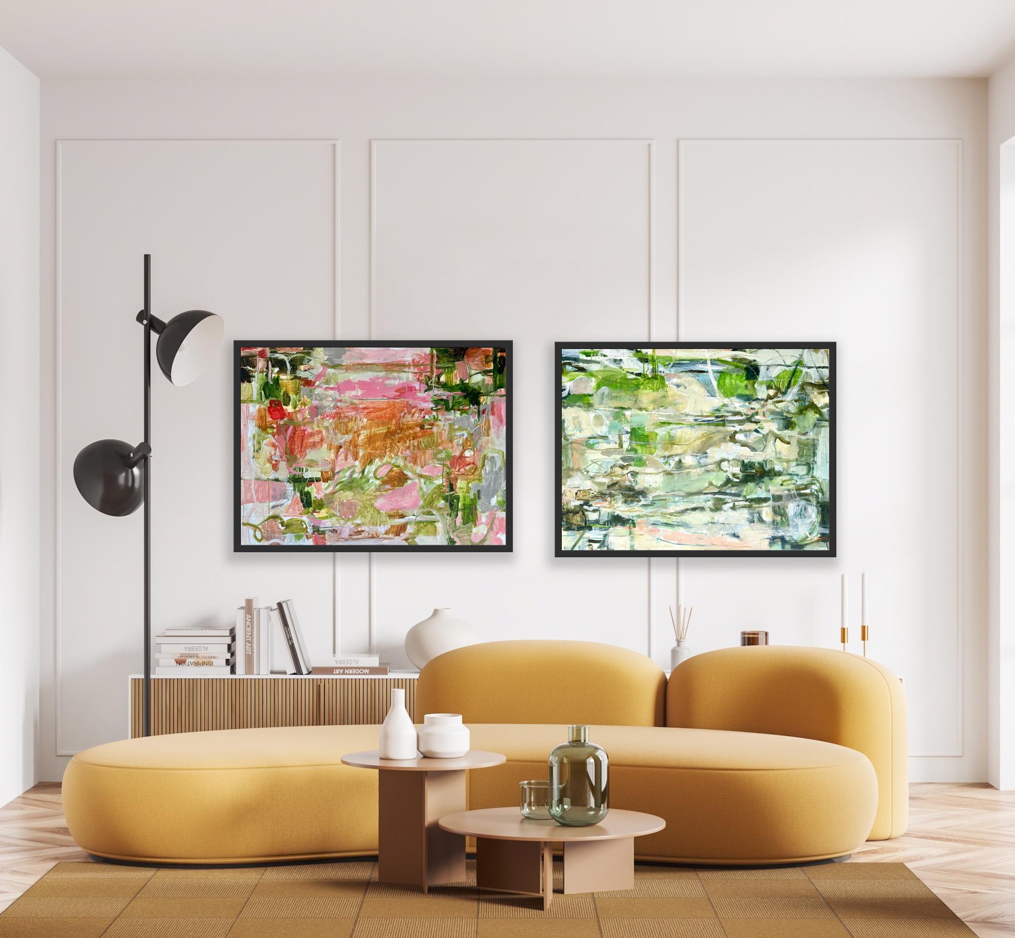 Dilly Dallying e Coast Diptych, Pittura originale, Astratto, Paesaggio in vendita 1