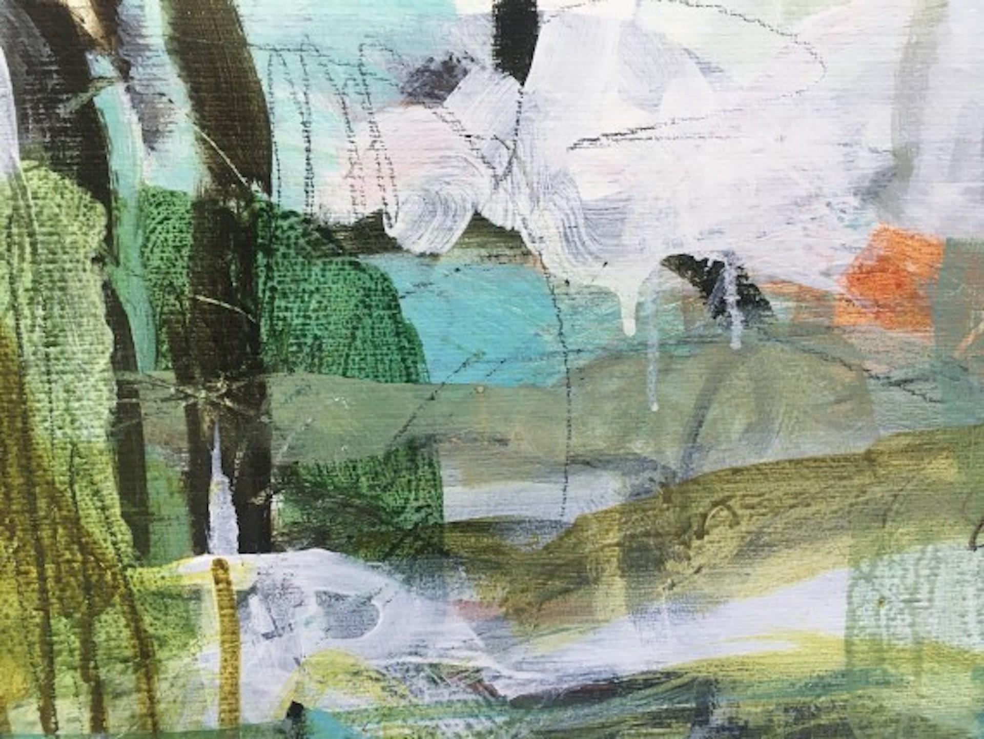 Jardin vert, Janet Keith, œuvre d'art abstraite originale de la forêt, Art abordable en vente 2