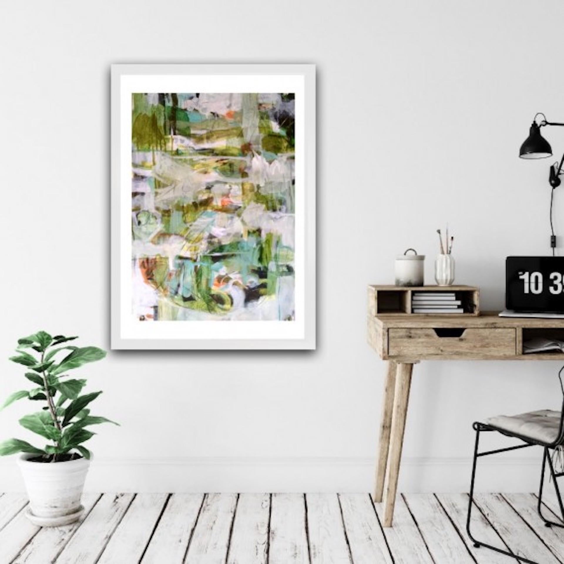 Green Garden, Janet Keith, Original Abstract Forest Artwork, Affordable Art For Sale 3
