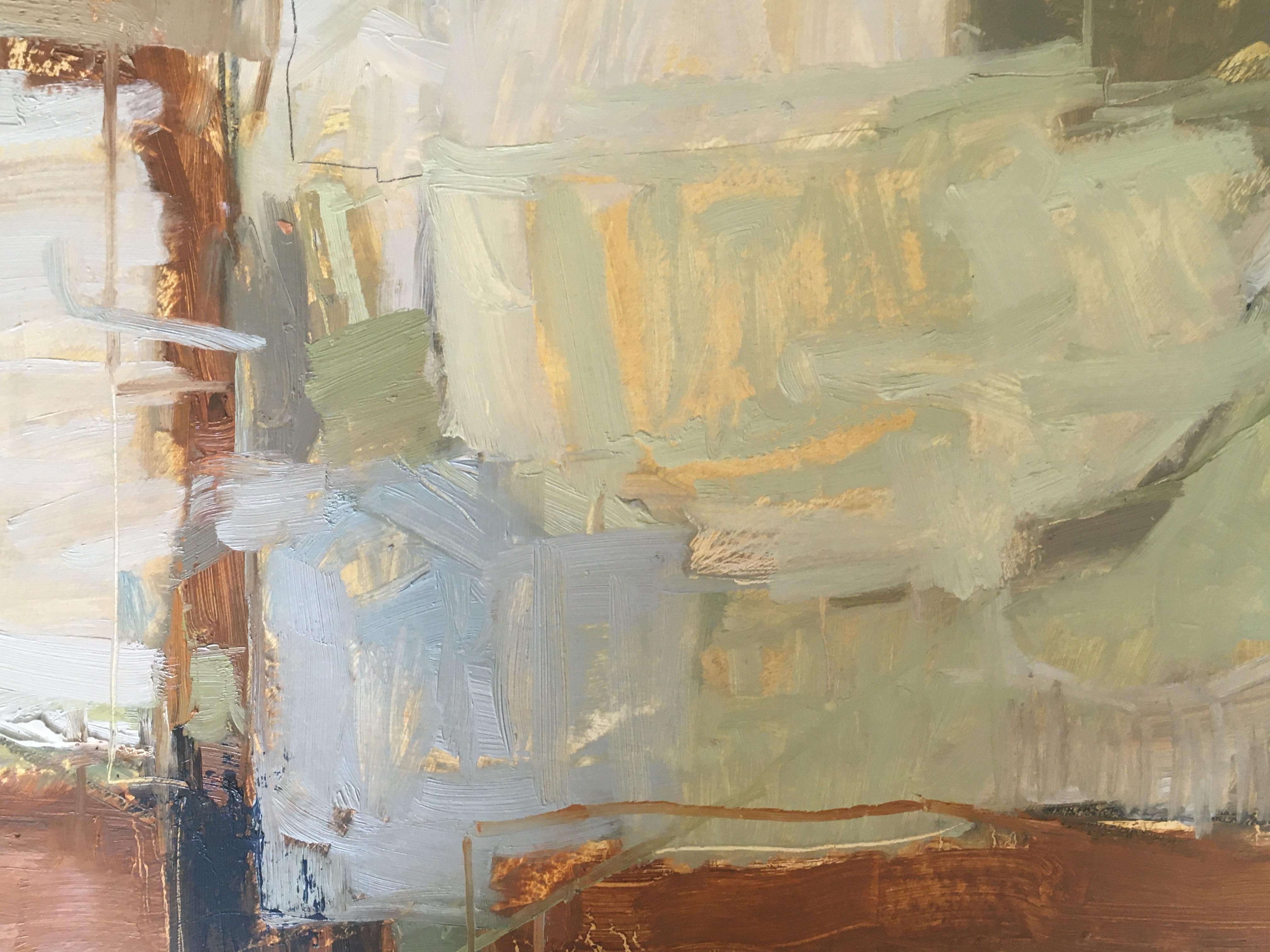 Janet Keith, Otoñal, Pintura original de paisaje abstracto, Arte asequible en venta 2