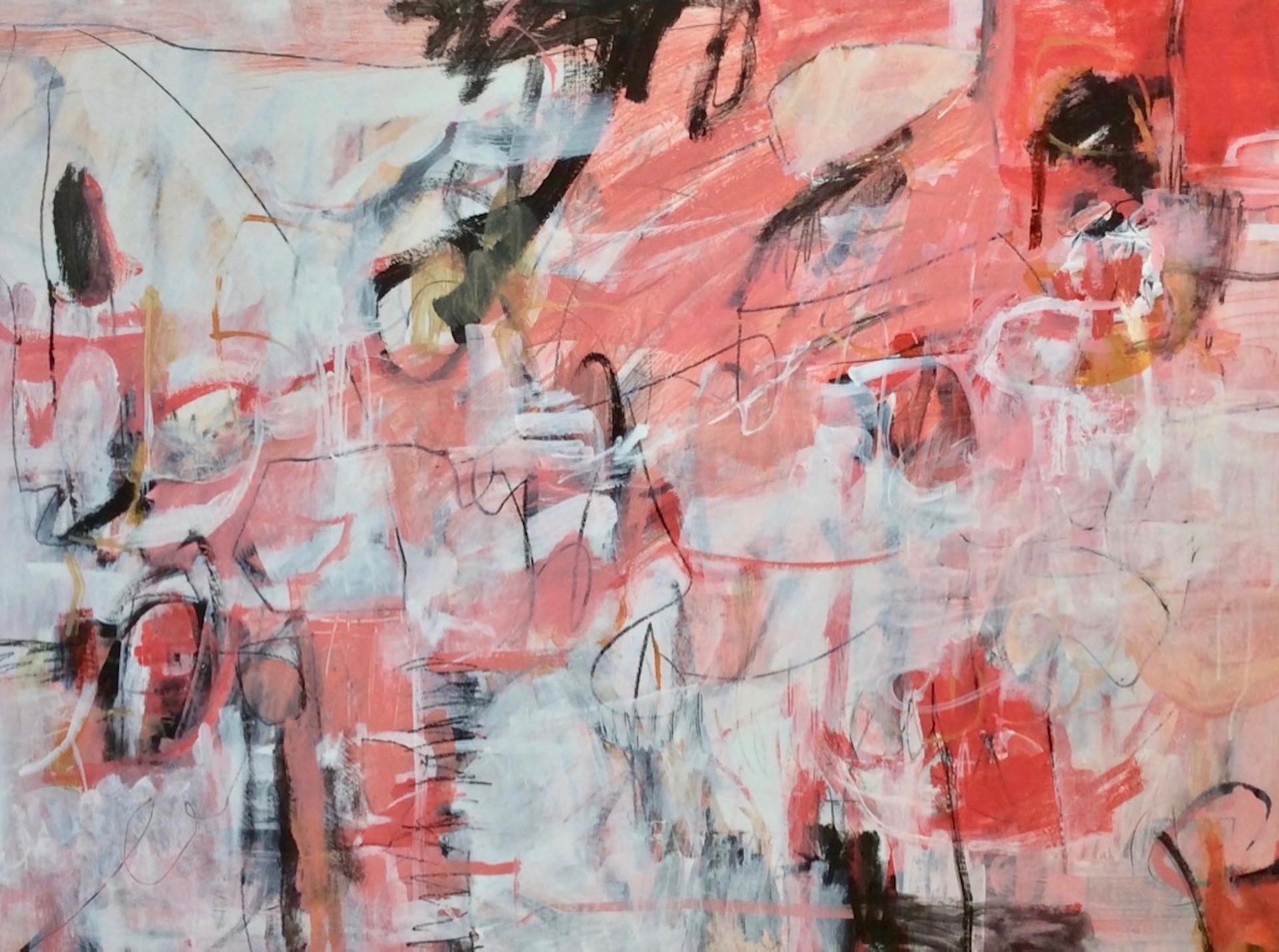 Janet Keith, Rosy, Rosy, Pittura astratta originale, Arte contemporanea