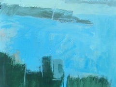Janet Keith, Strong Fjord, Original Abstract Landscape Painting, Affordable Art