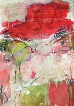 Red Rocks, Janet Keith, Peinture de paysage abstrait originale, Art abordable