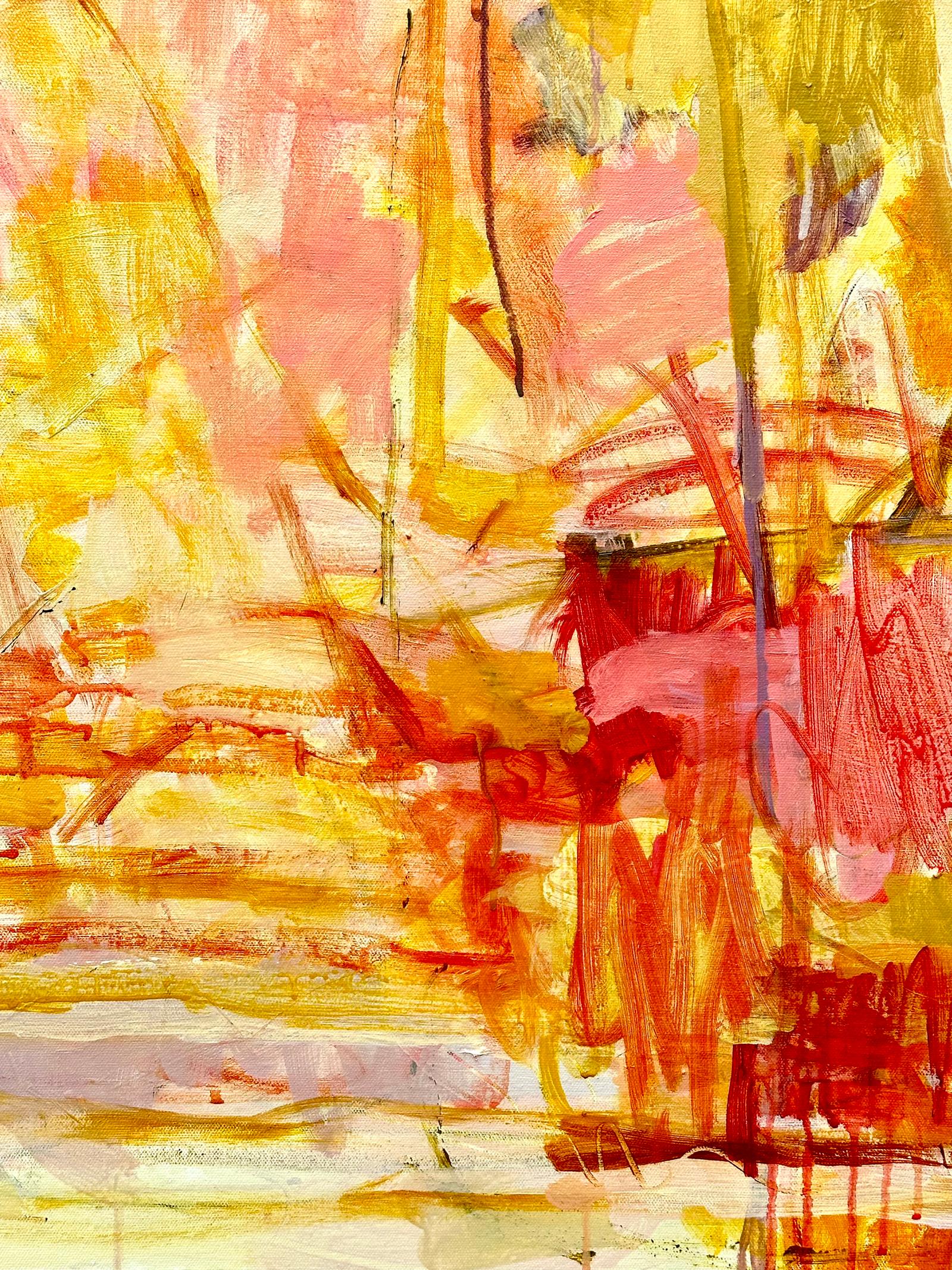 Luz solar centelleante, pintura original, paisaje, contemporáneo, abstracto en venta 7